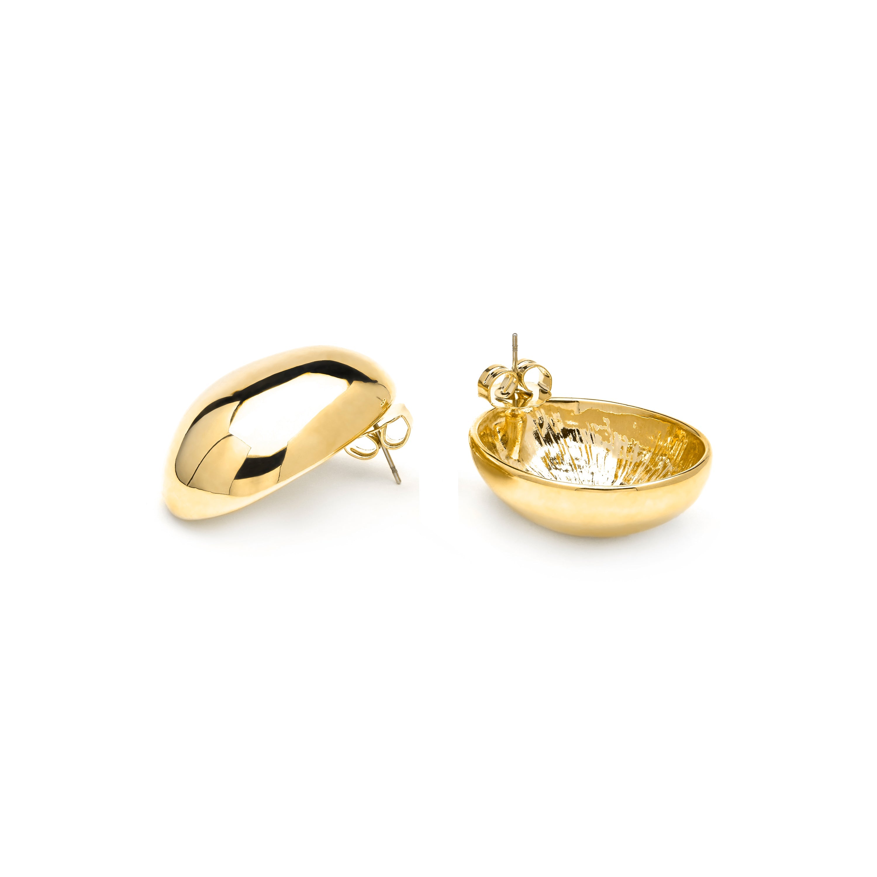 18k yellow gold finish earrings - Asgruk