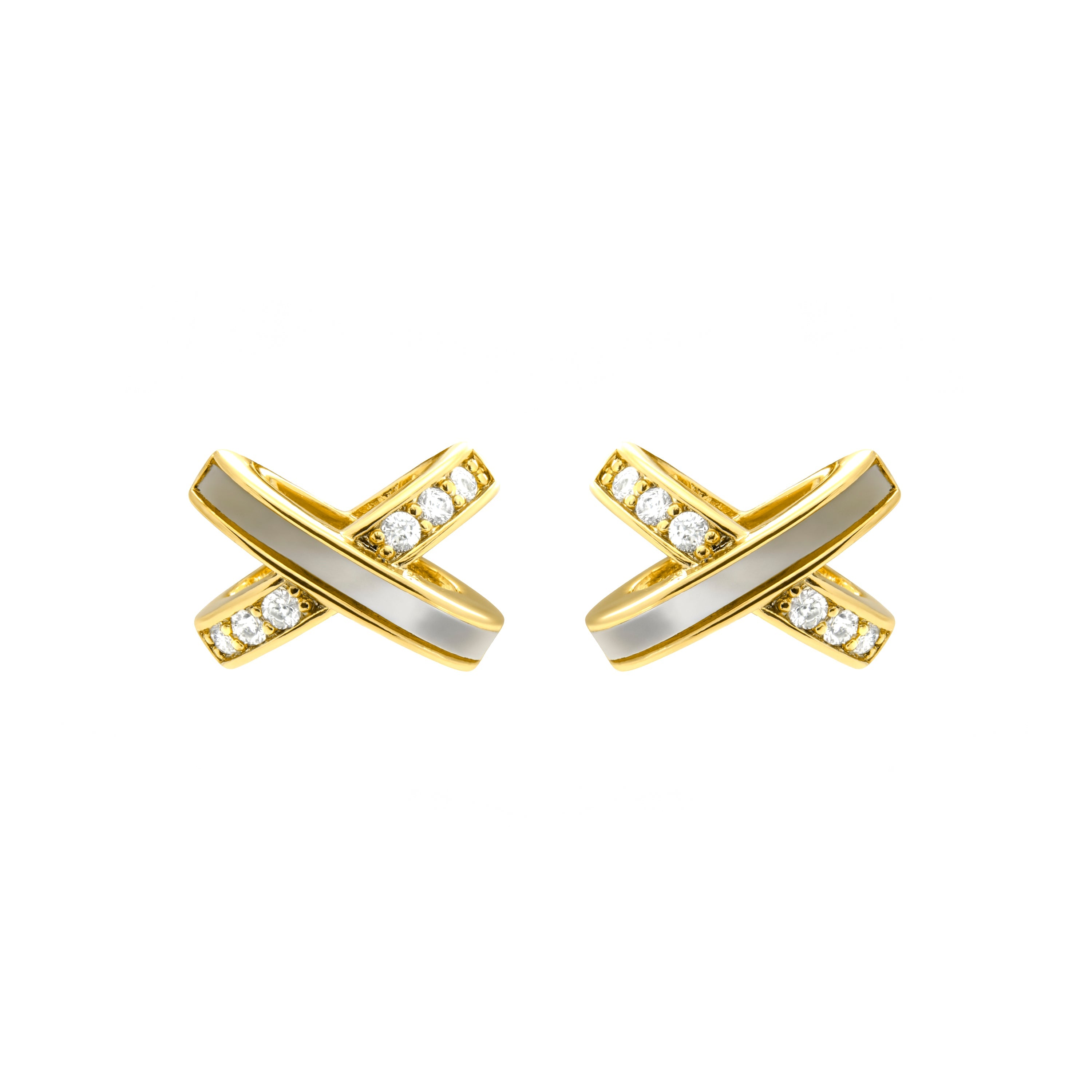 18k yellow gold finish earrings - Fimi