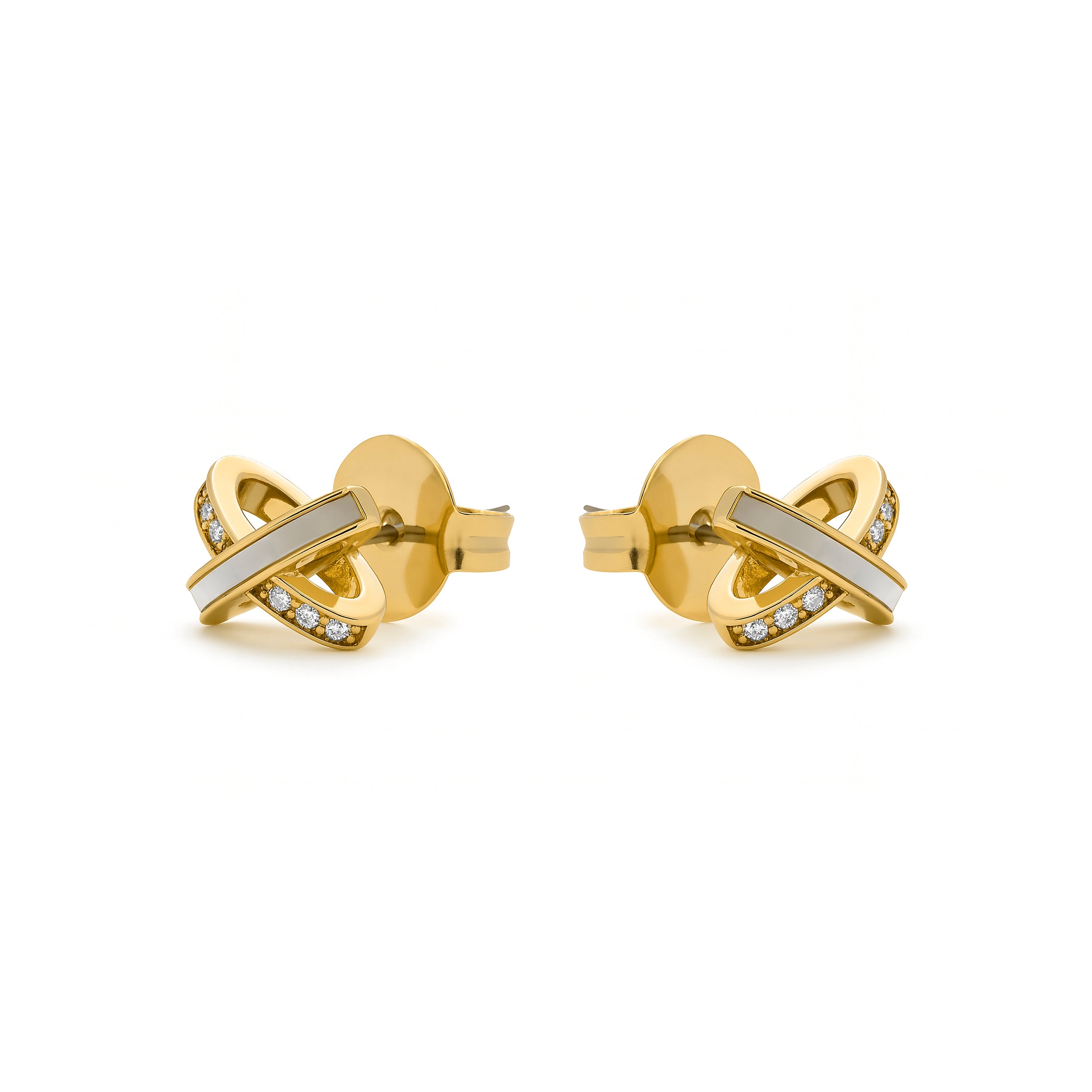 18k yellow gold finish earrings - Fimi