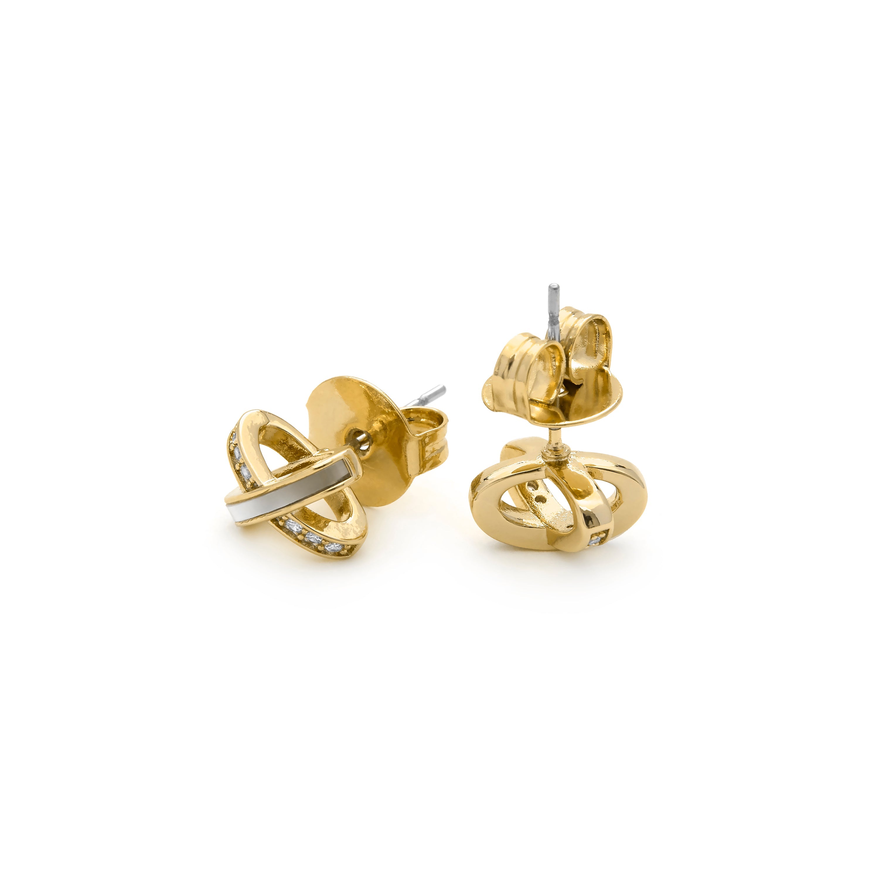 18k yellow gold finish earrings - Fimi