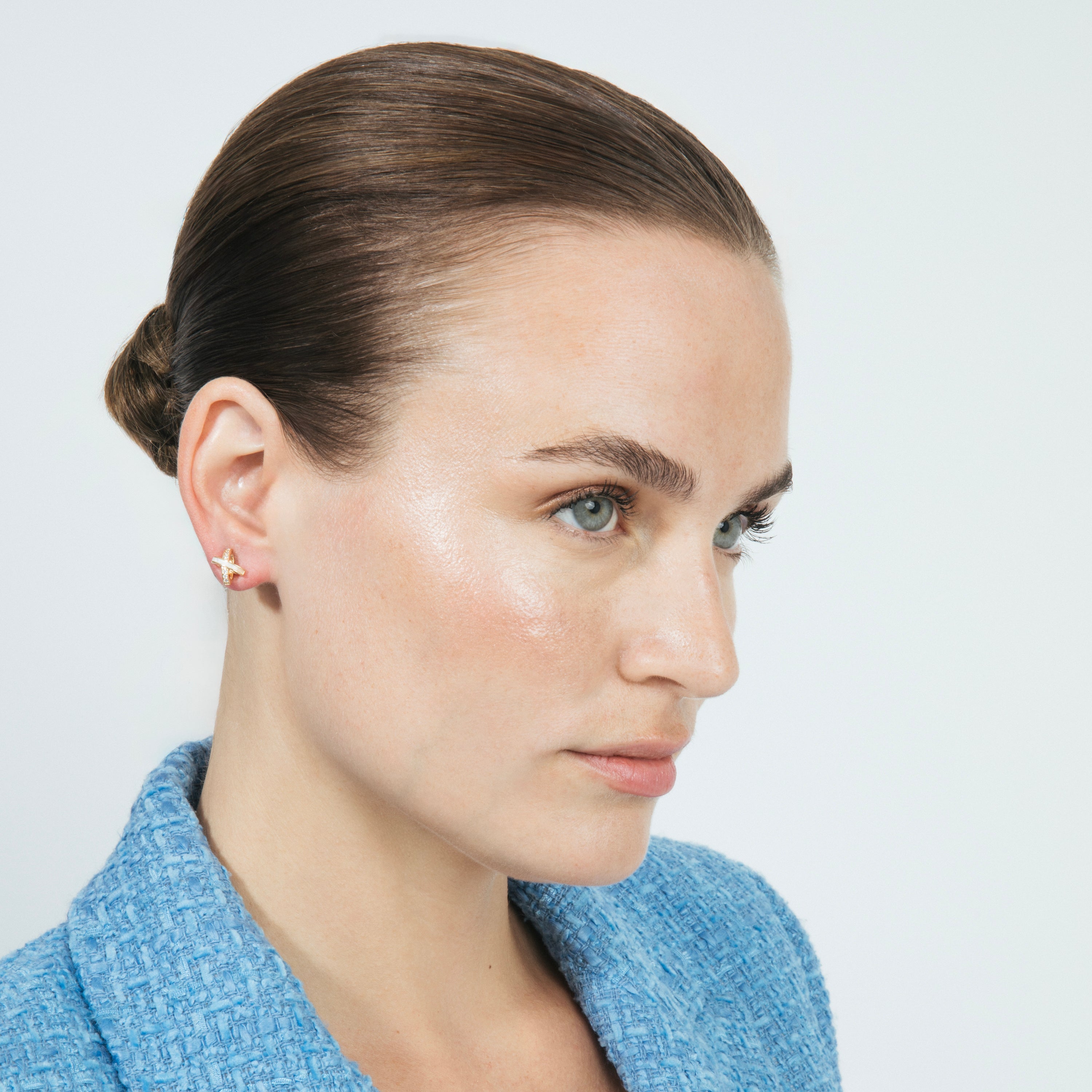 18k yellow gold finish earrings - Fimi
