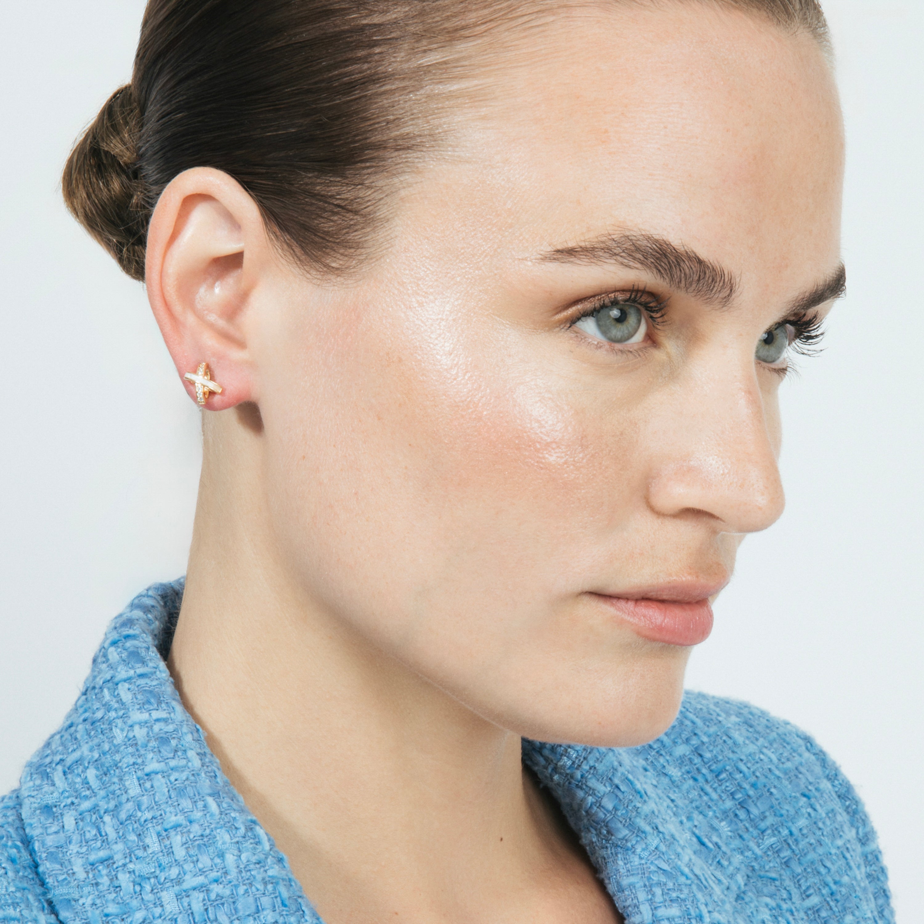 18k yellow gold finish earrings - Fimi