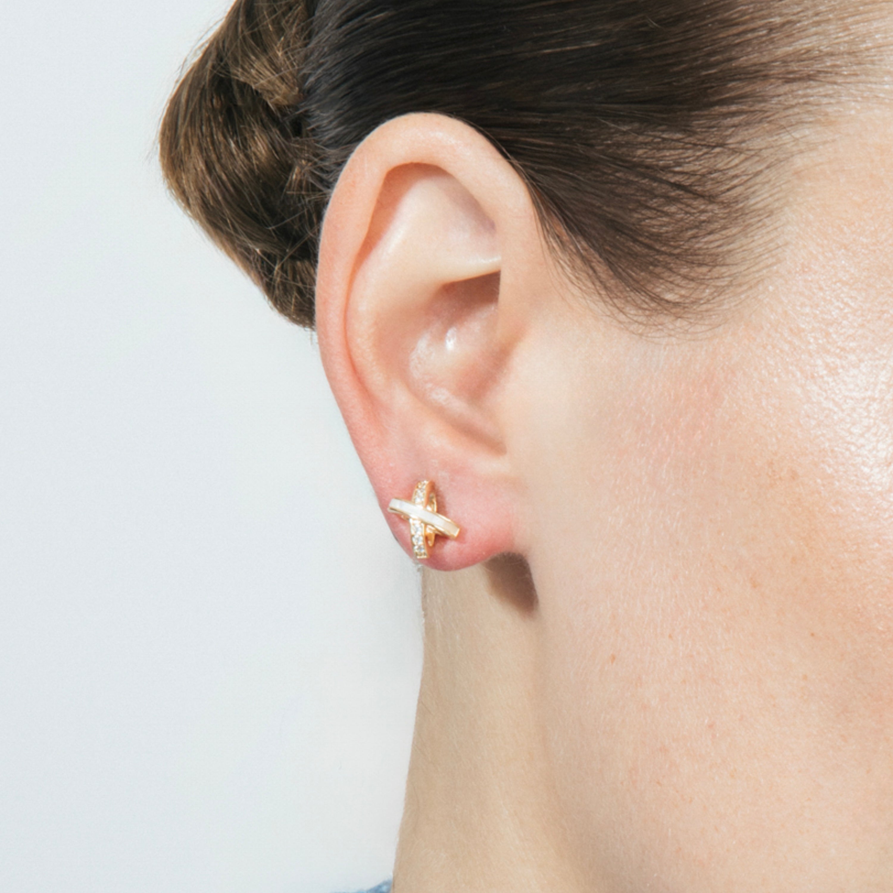 18k yellow gold finish earrings - Fimi