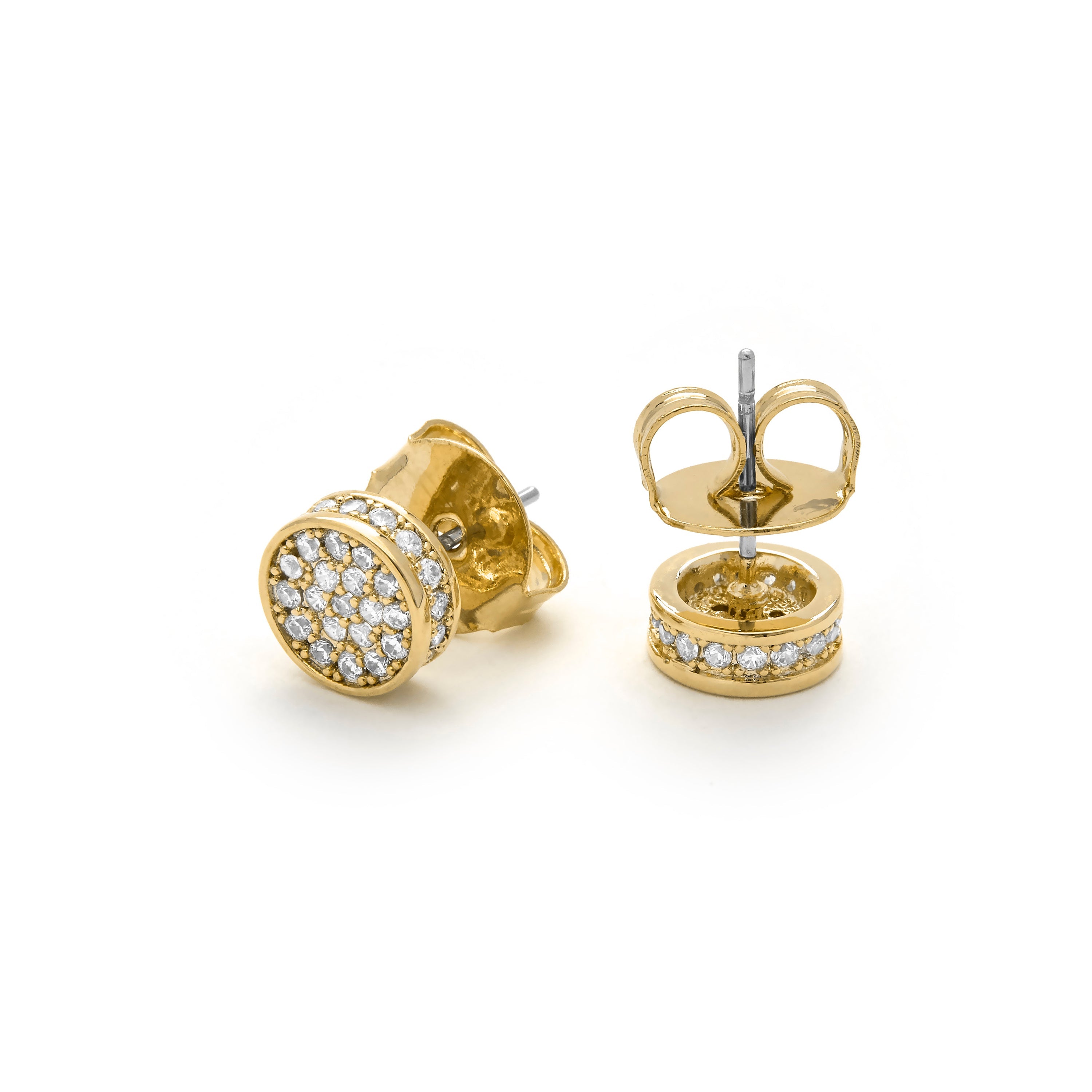 18k yellow gold finish earrings - Rounvi