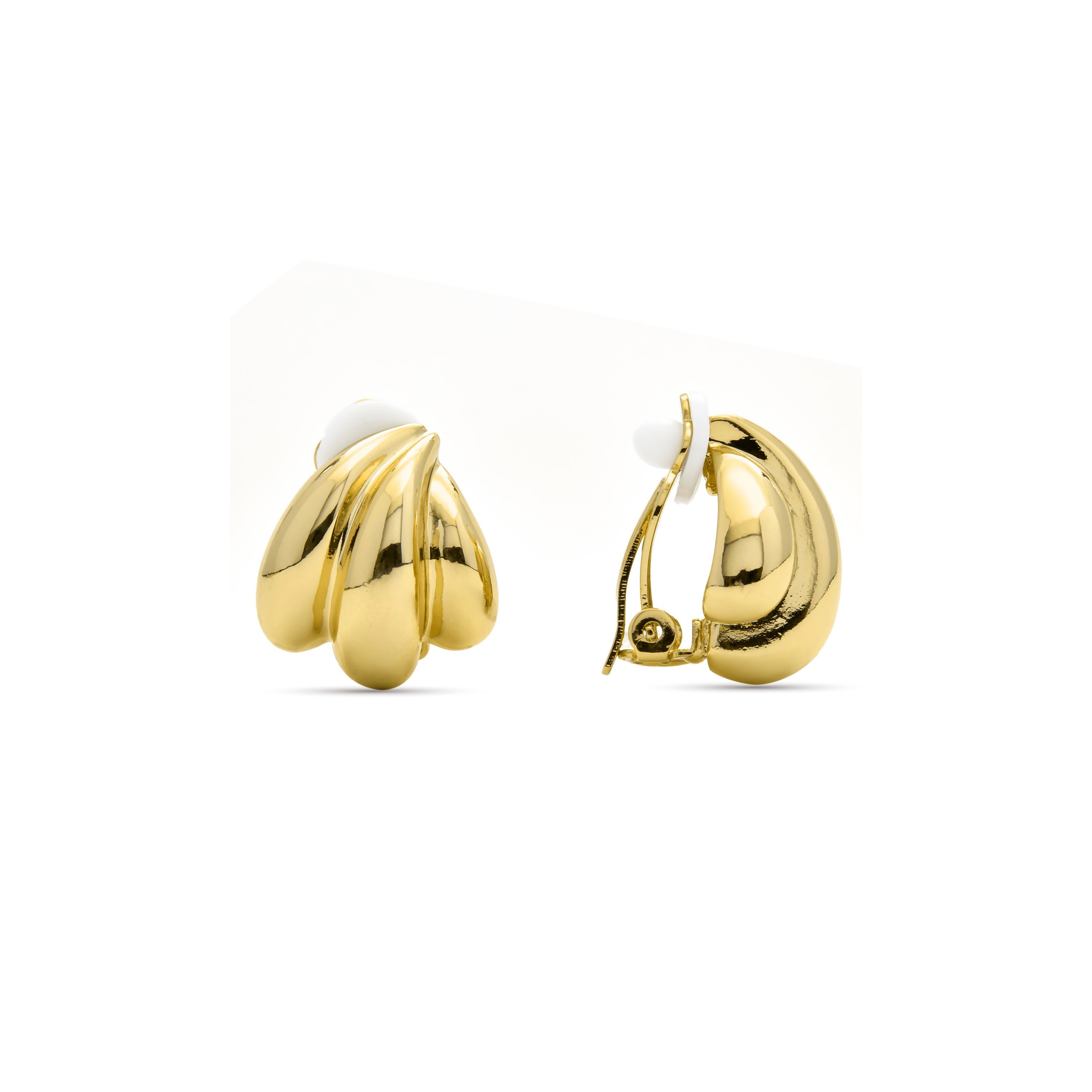 18k yellow gold finish earrings - Xiwind