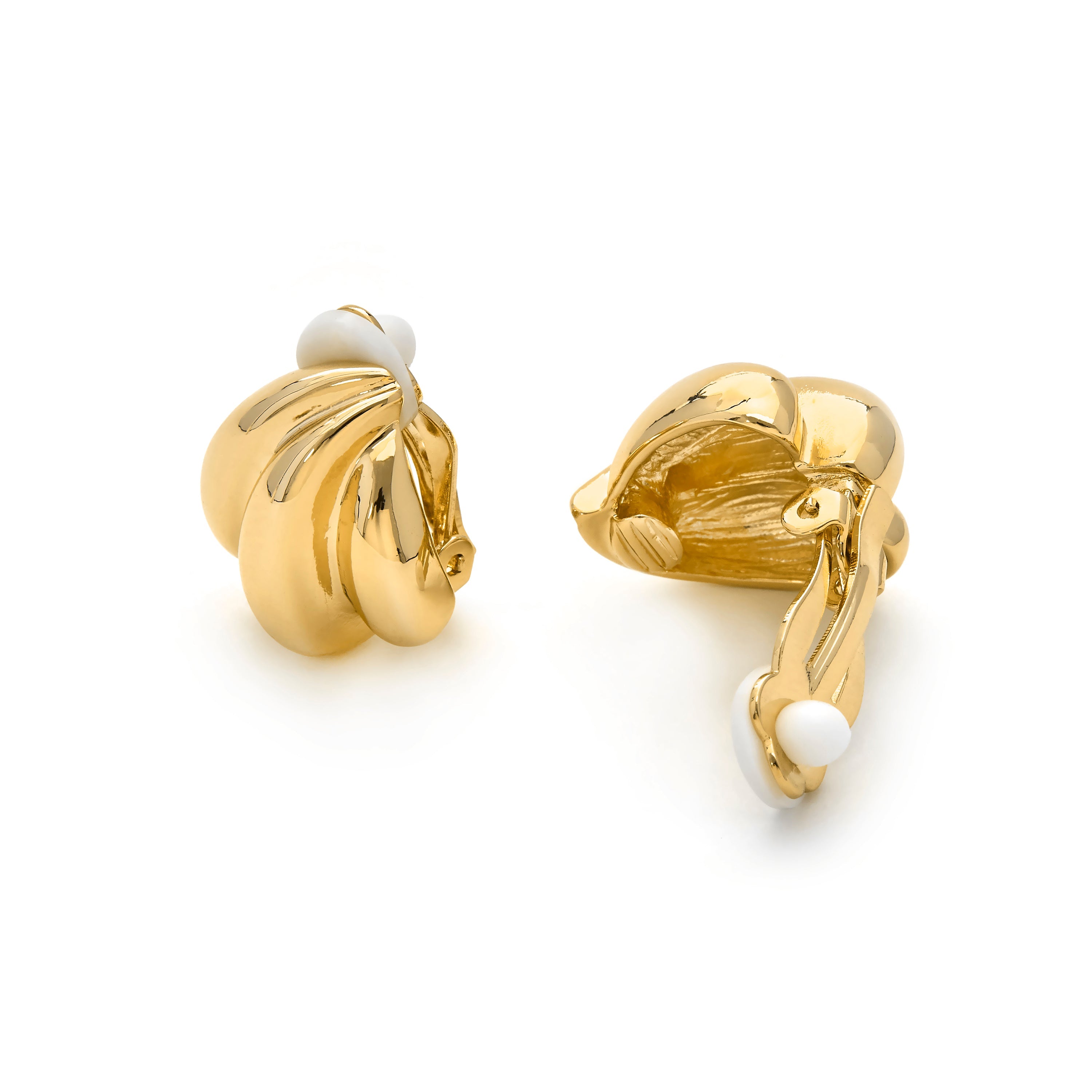 18k yellow gold finish earrings - Xiwind