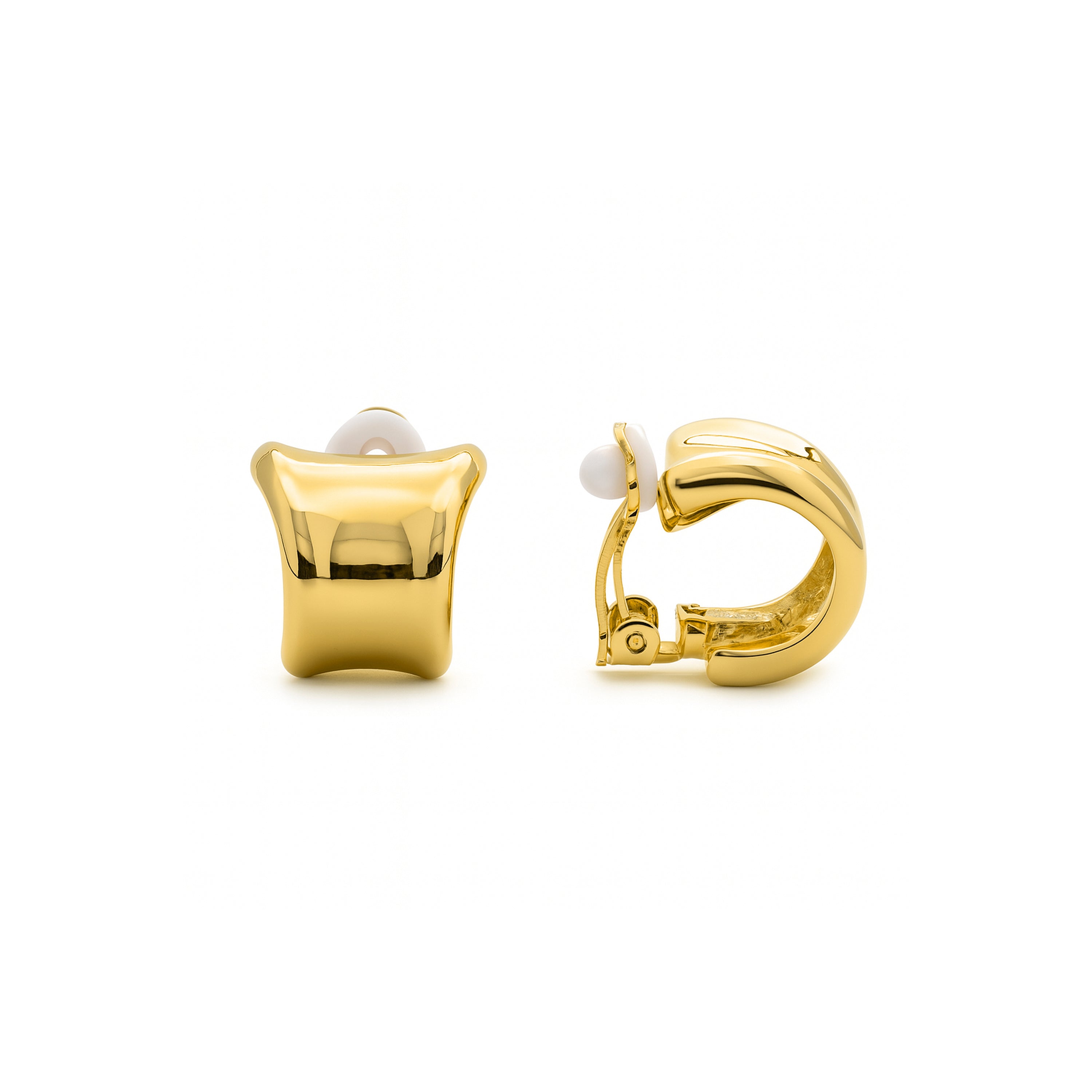 18k yellow gold finish earrings - Waze