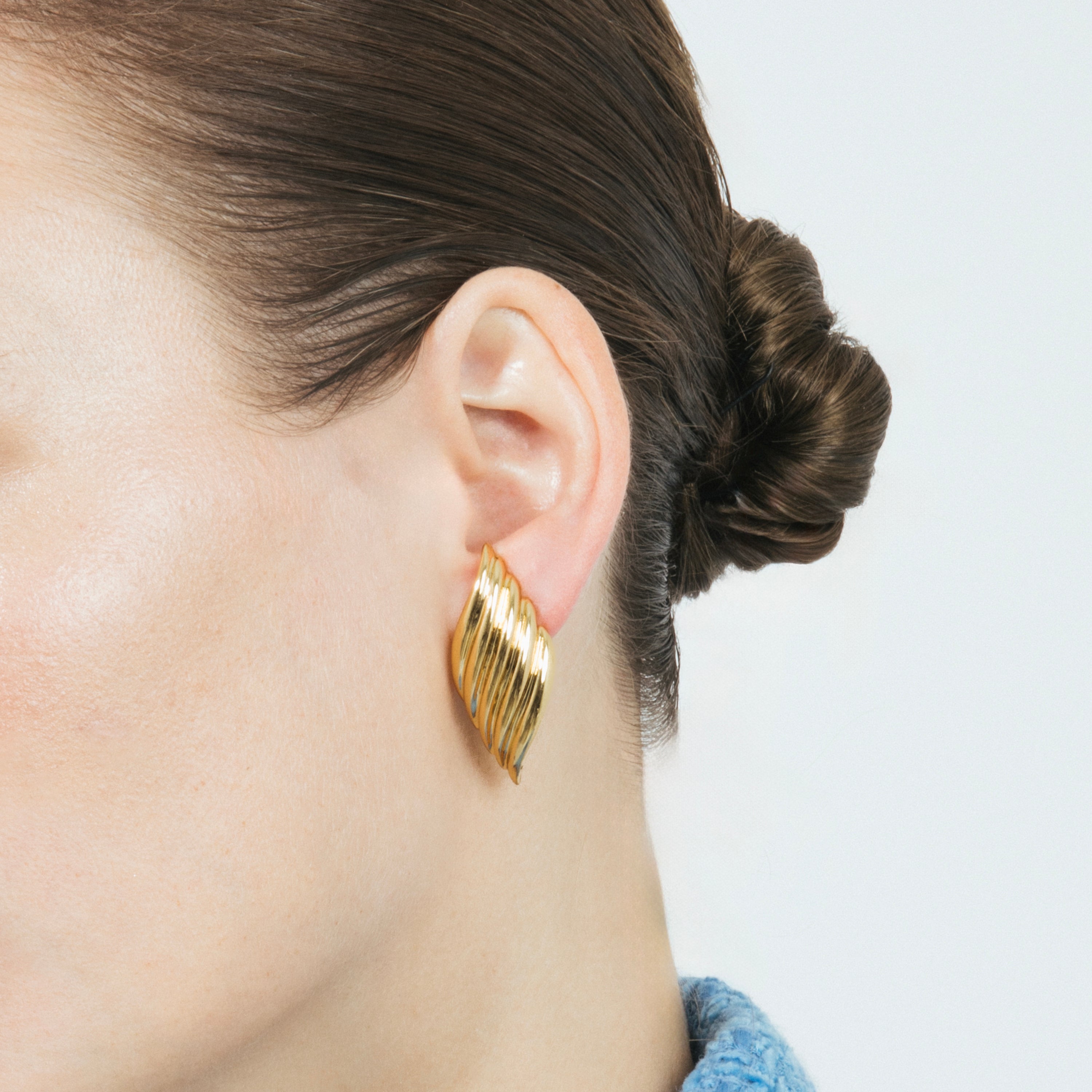 18k yellow gold finish earrings - Lizor