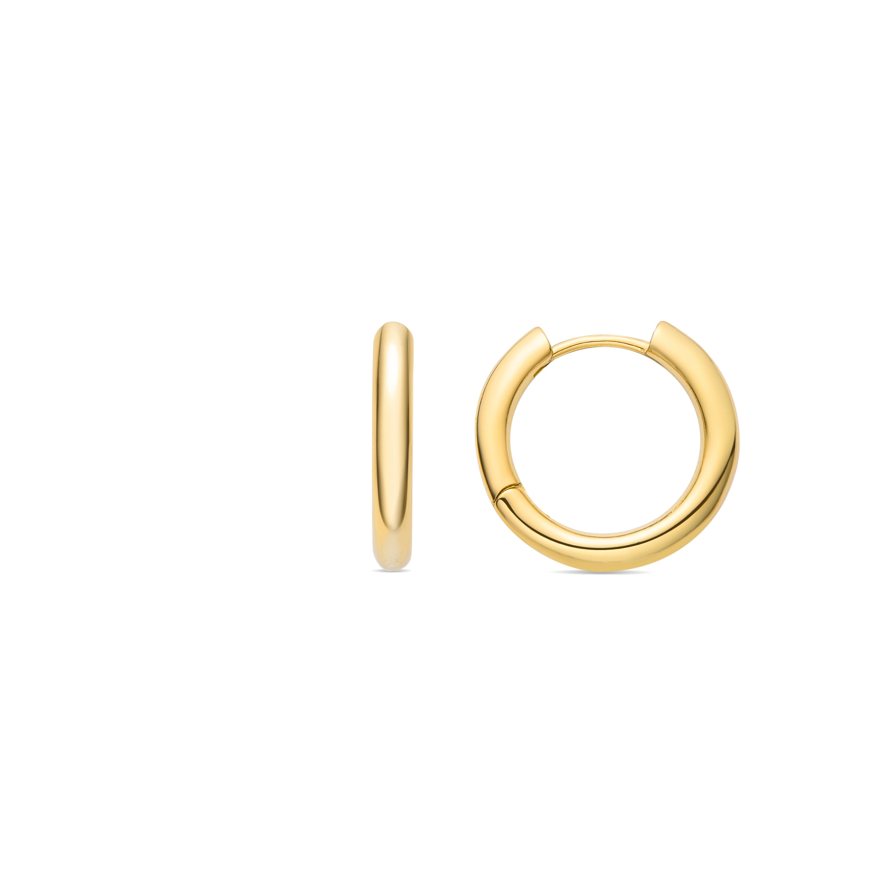 Brilliant Zirconia Earrings Finished in 18K Yellow Gold - Kuye