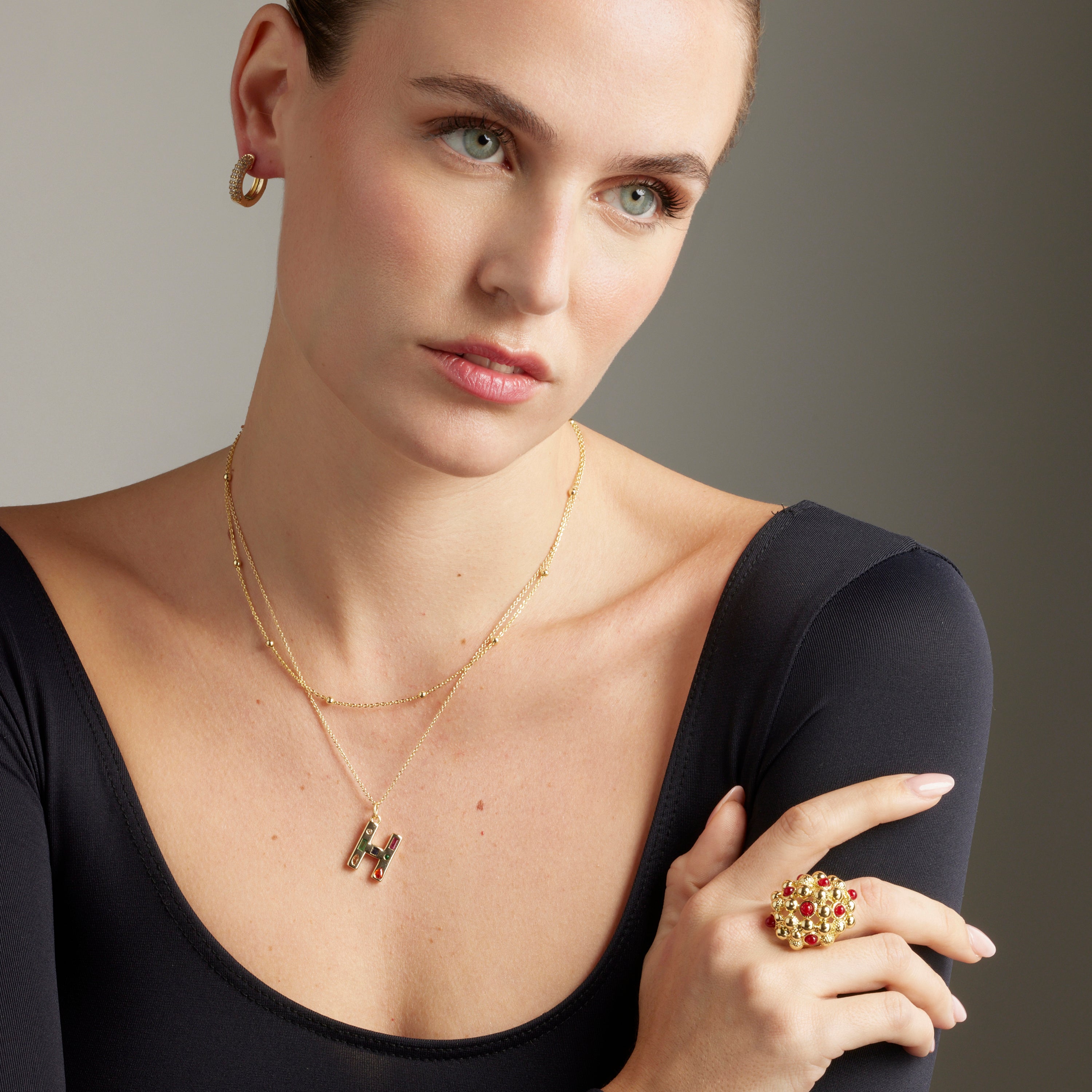 Brilliant Zirconia Earrings Finished in 18K Yellow Gold - Rieli