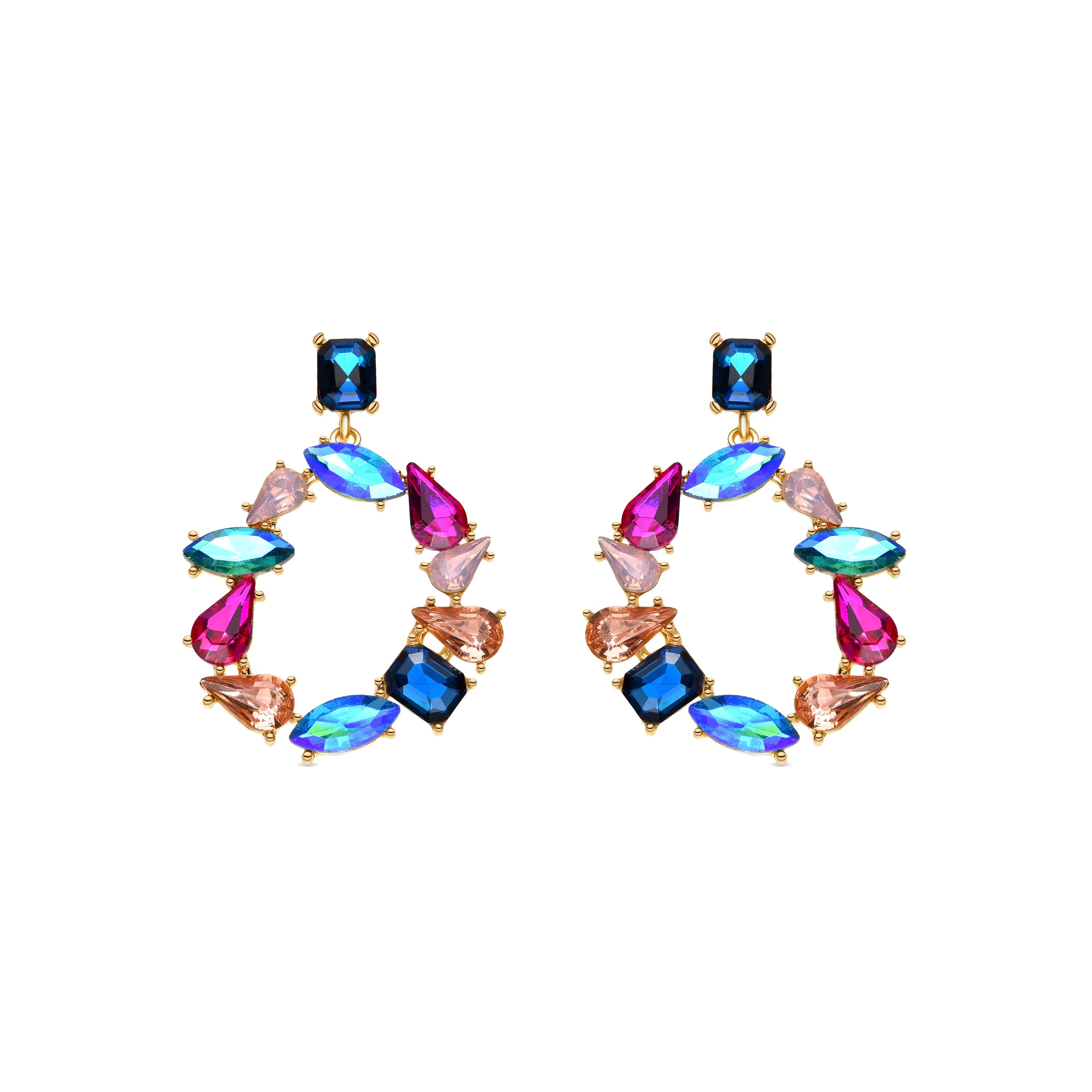 Durblai earrings, 18k gold finish