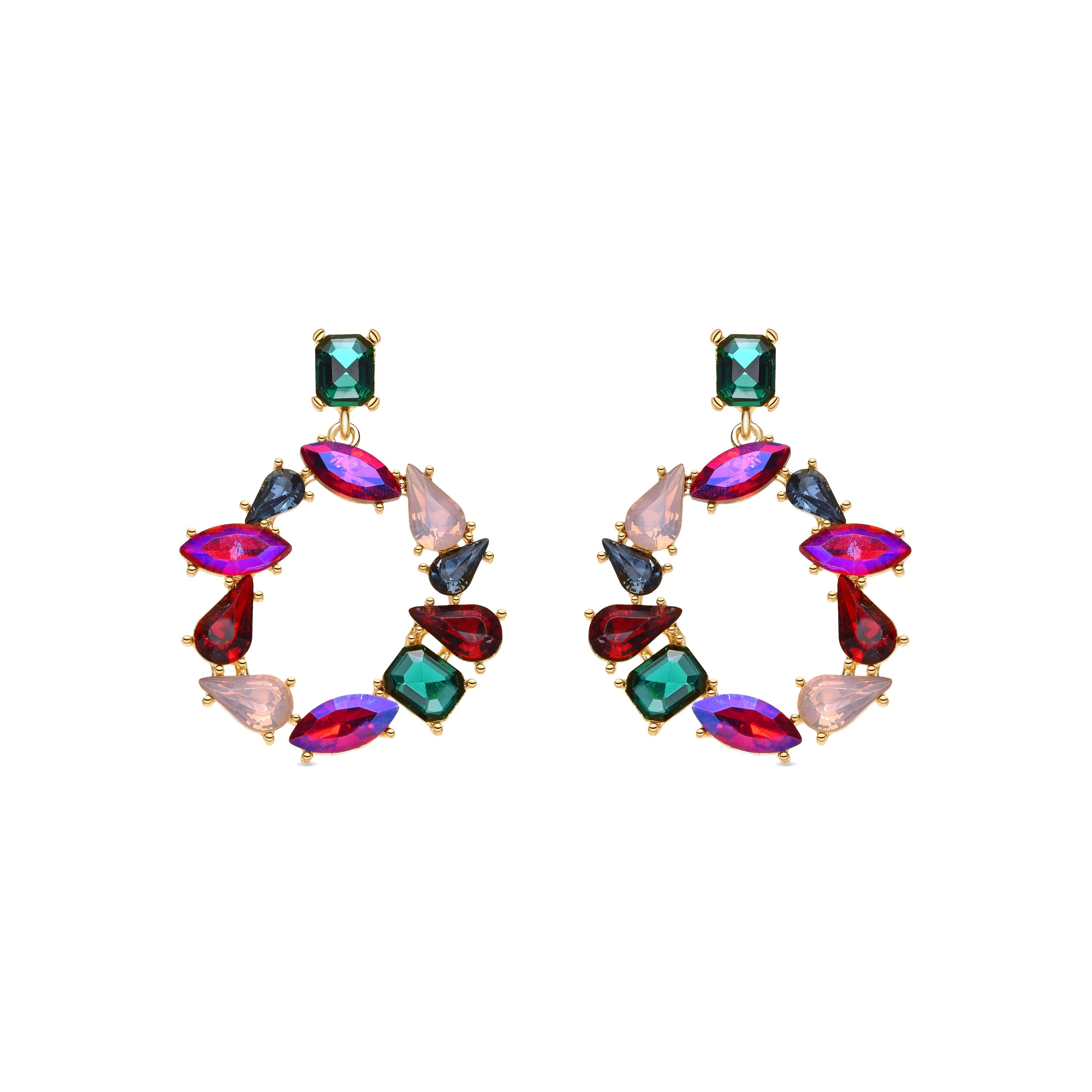 Moken earrings with 18k gold finish
