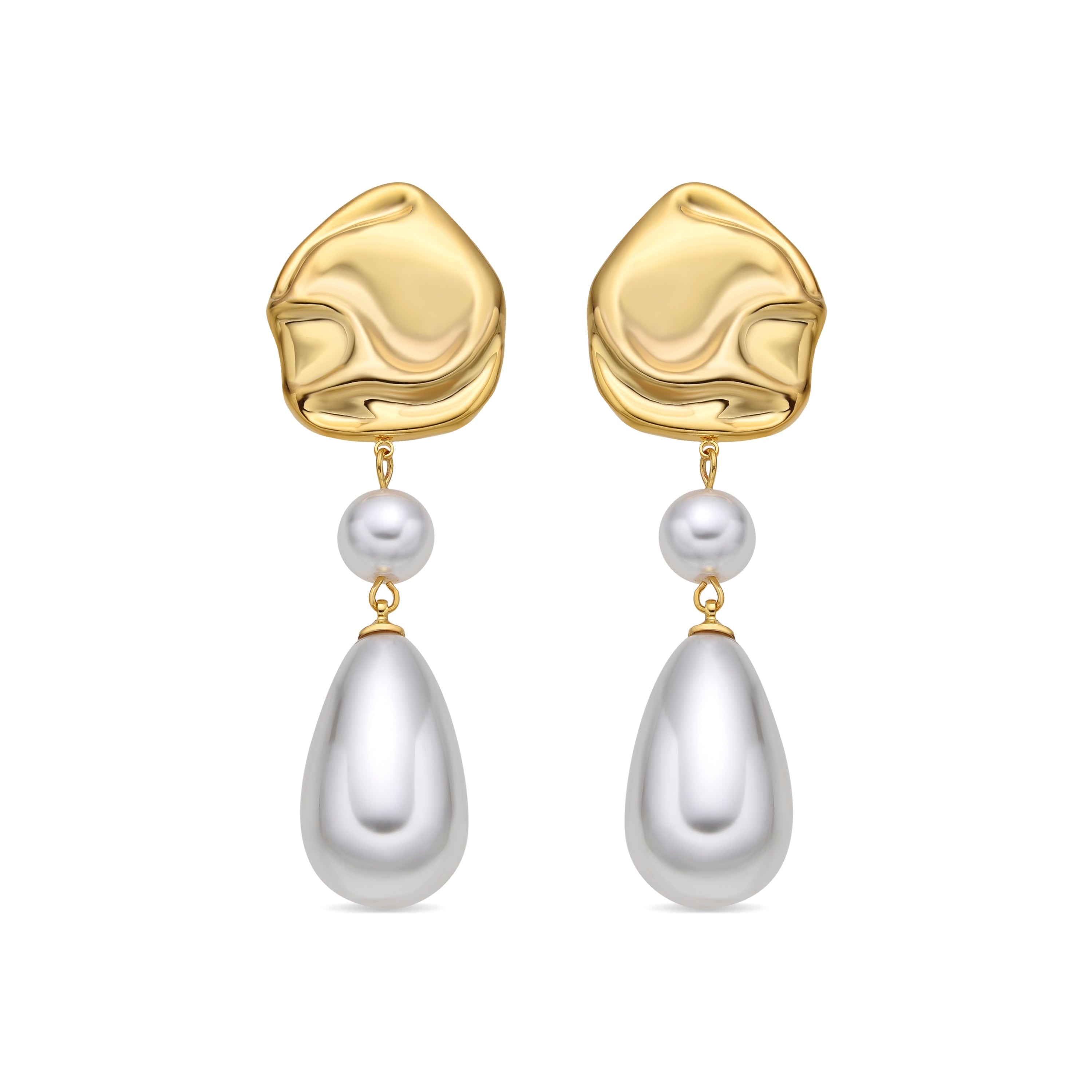 18k yellow gold finish earrings - Everin