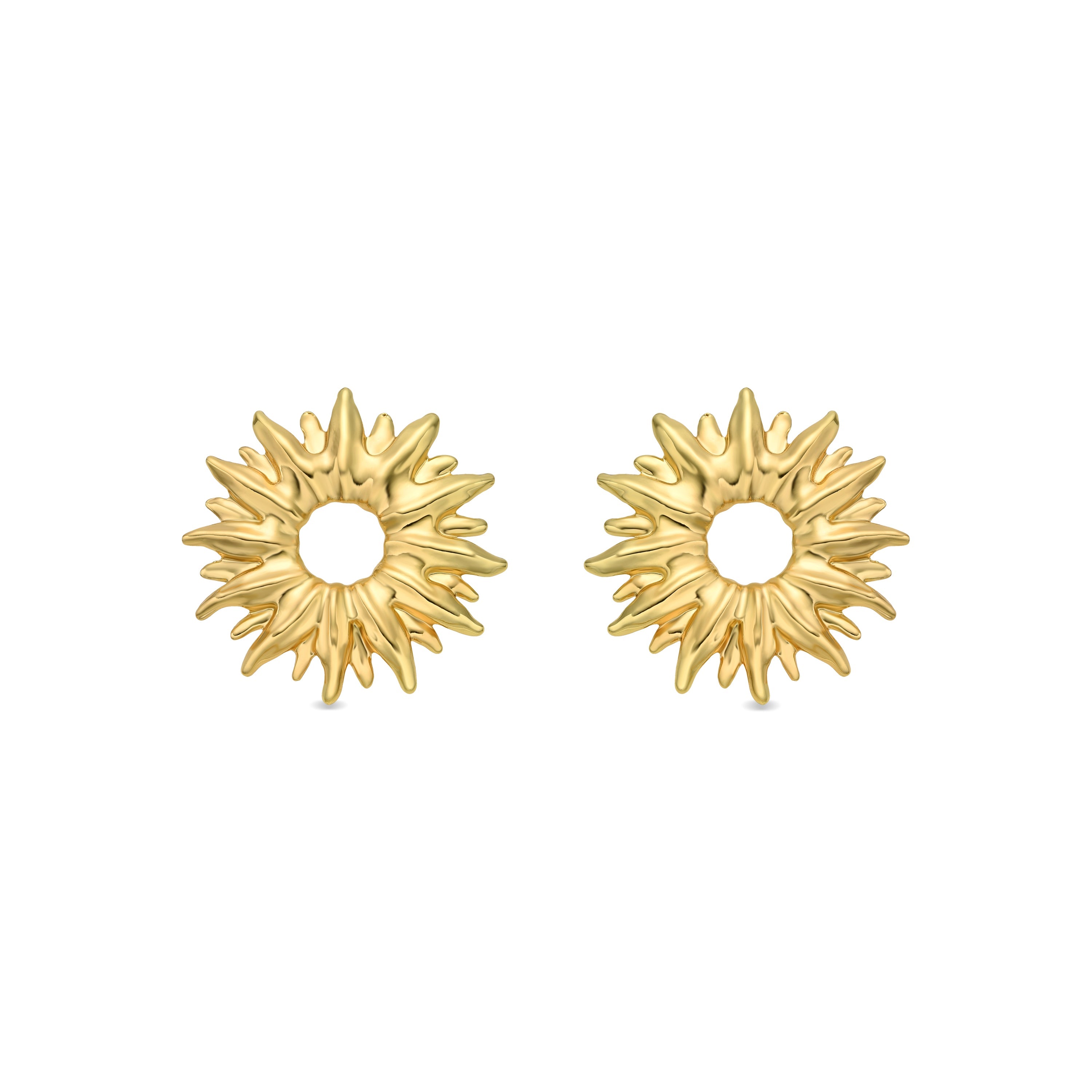 Brincos com acabamento em ouro amarelo 18k - Mysma