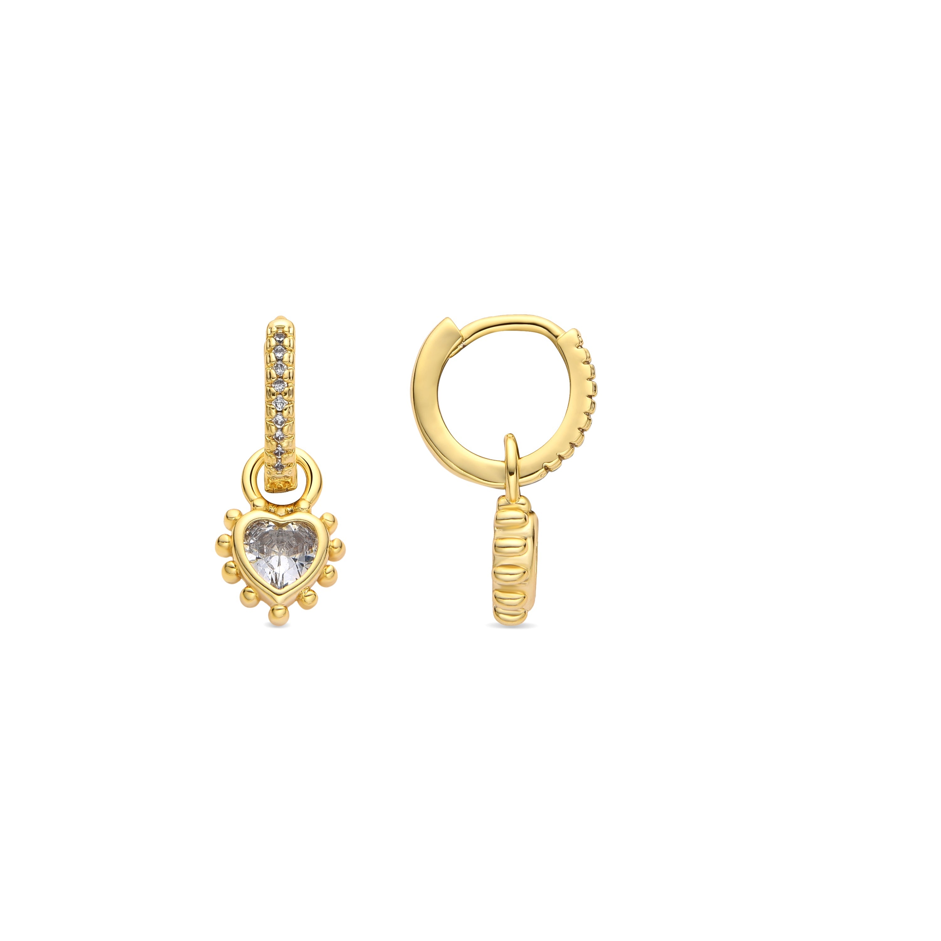 18k yellow gold finish earrings with brilliant zirconia - Lyhan