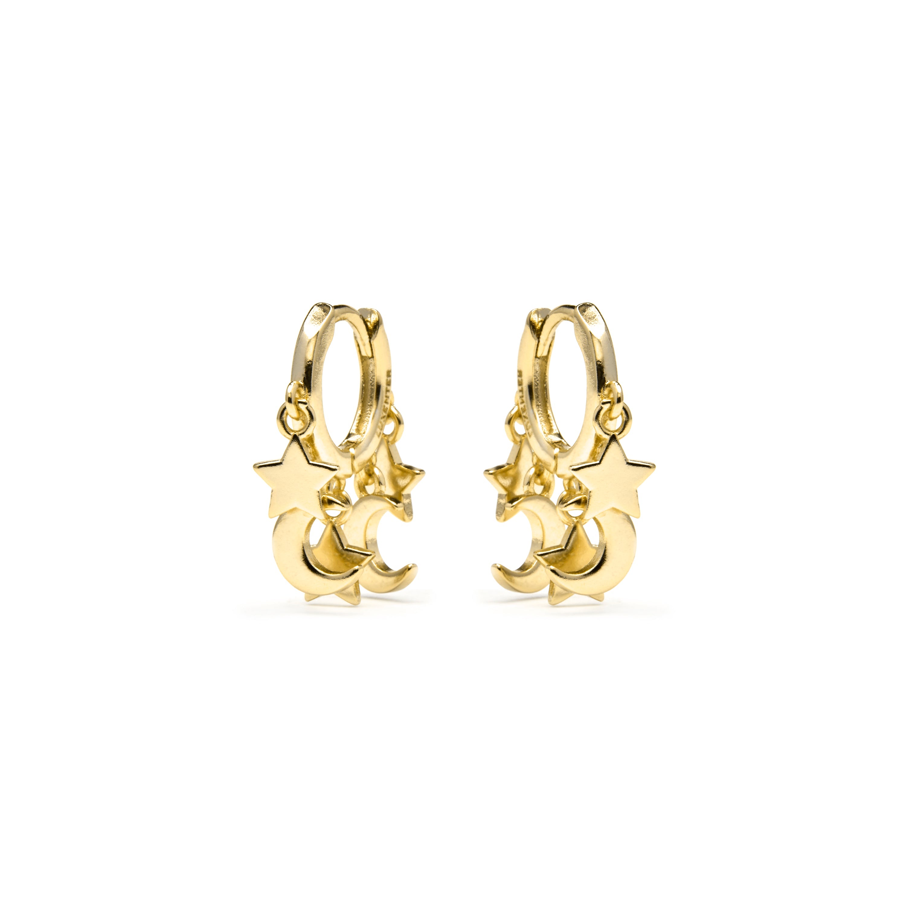 Brincos com acabamento em ouro amarelo 18k - Praz