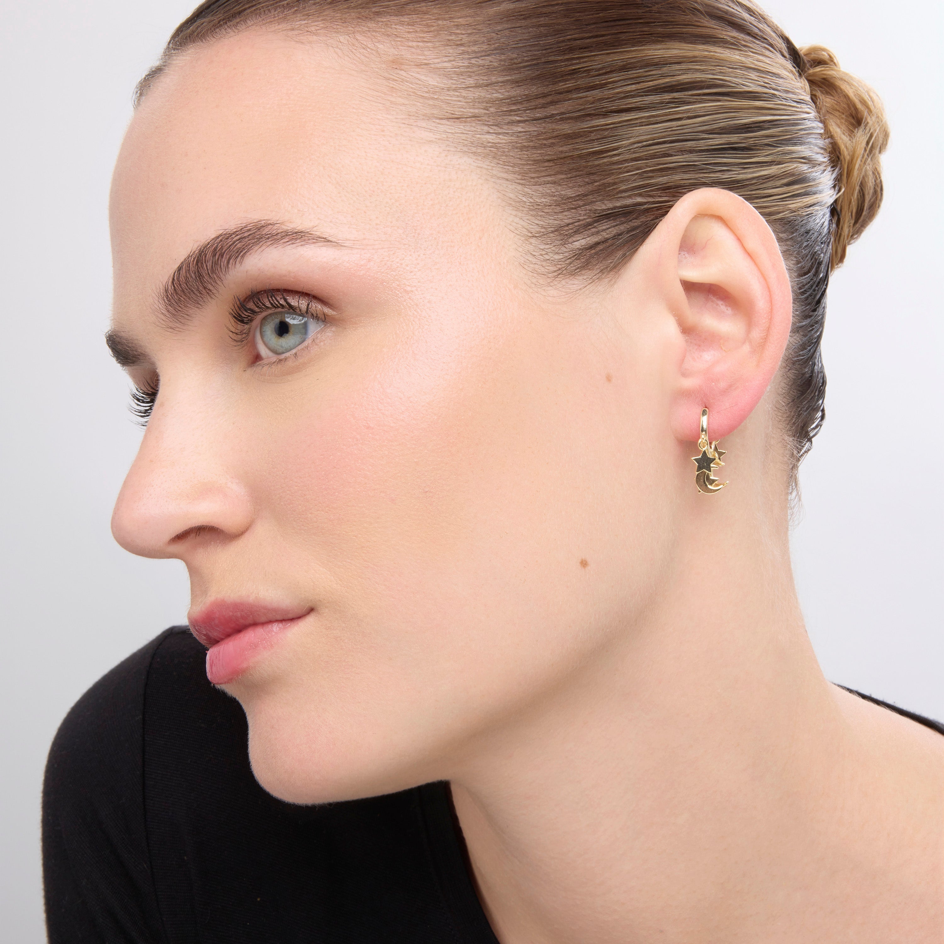 18k yellow gold finish earrings - Praz