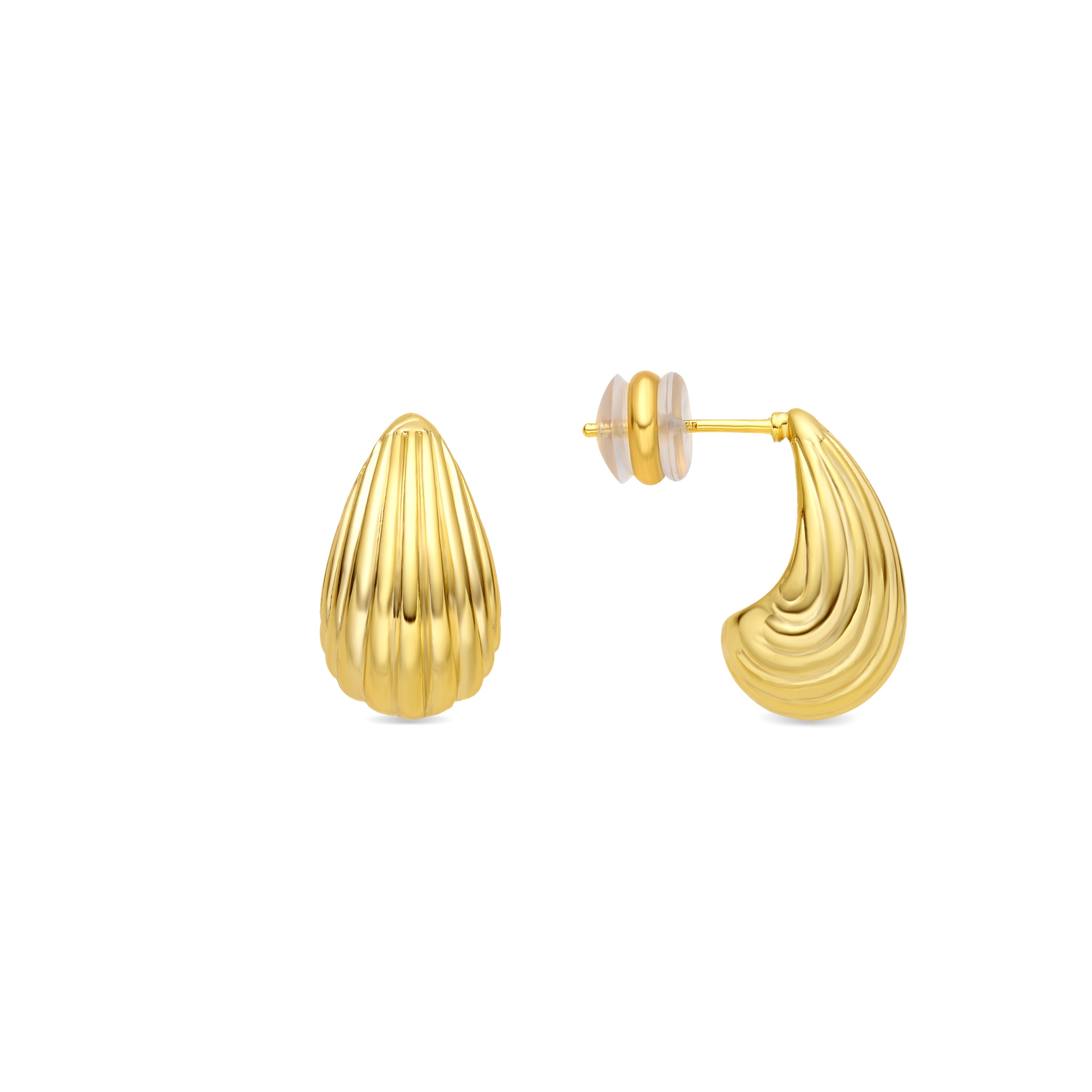 18k yellow gold finish earrings - Overin