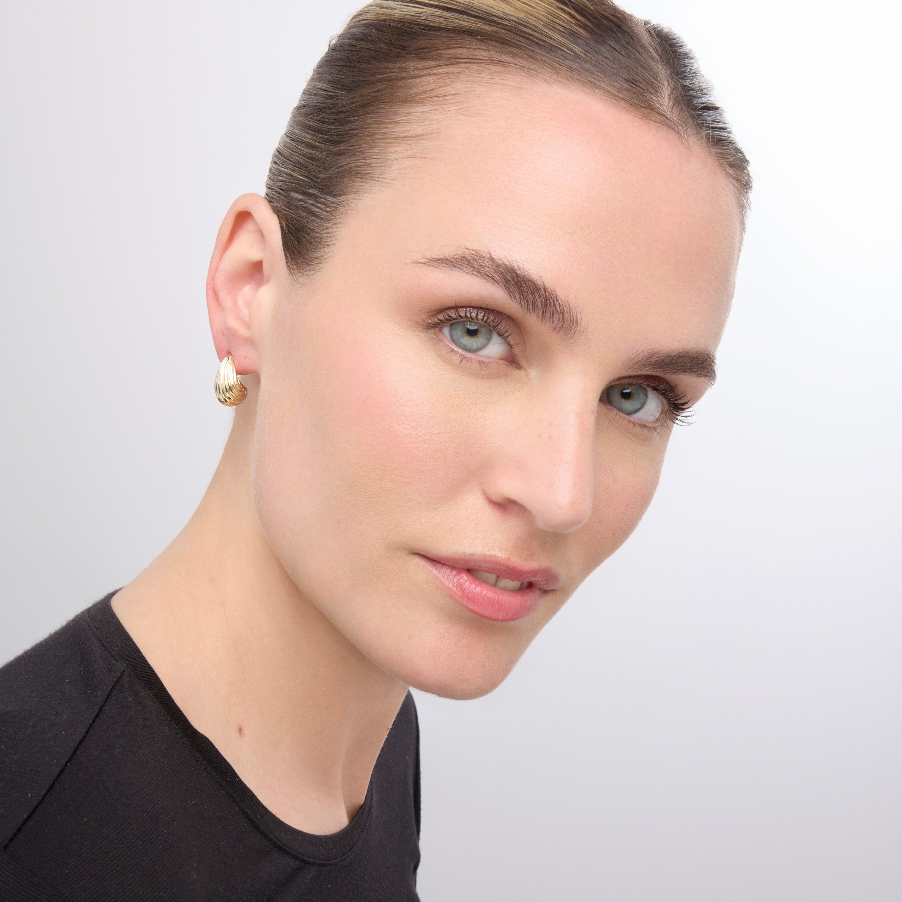 18k yellow gold finish earrings - Overin