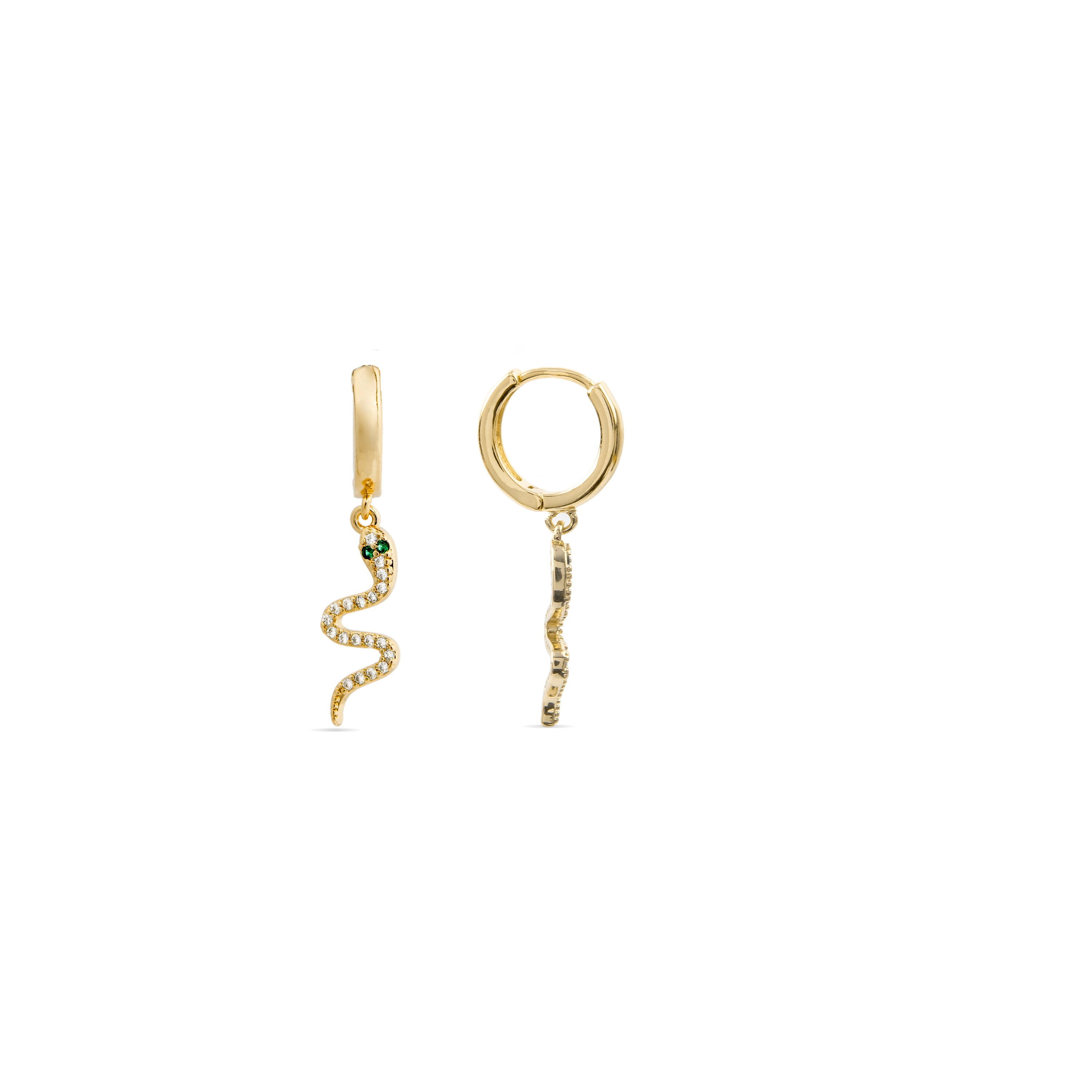 Brilliant Zirconia Earrings Finished in 18K Yellow Gold - Rysil
