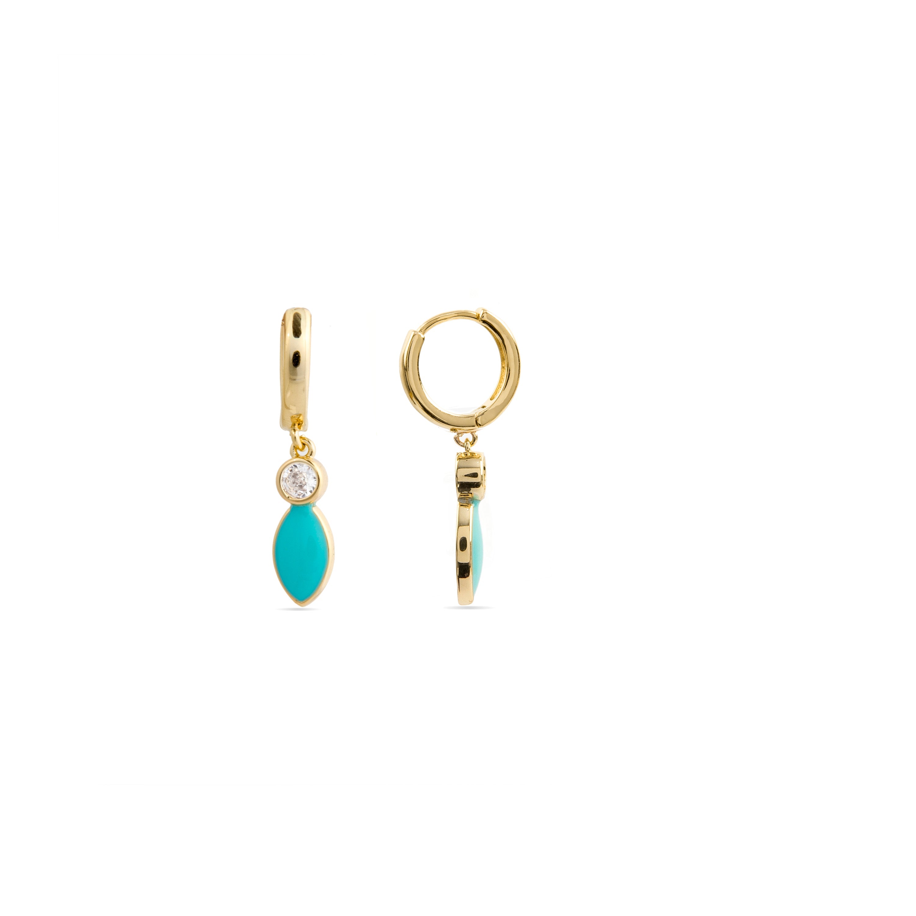 Brilliant Zirconia Earrings Finished in 18K Yellow Gold - Rielo