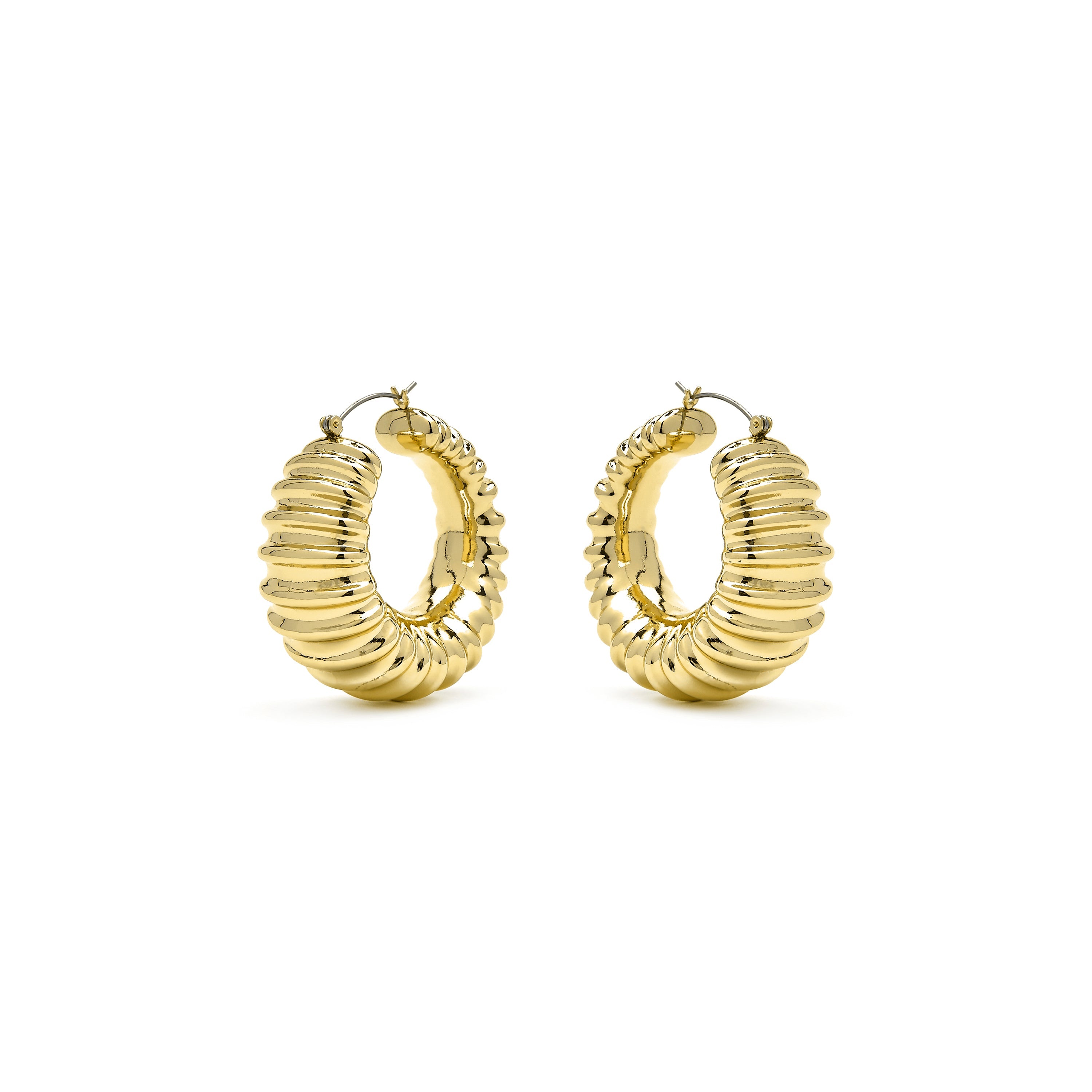 18k yellow gold finish earrings - Muewa