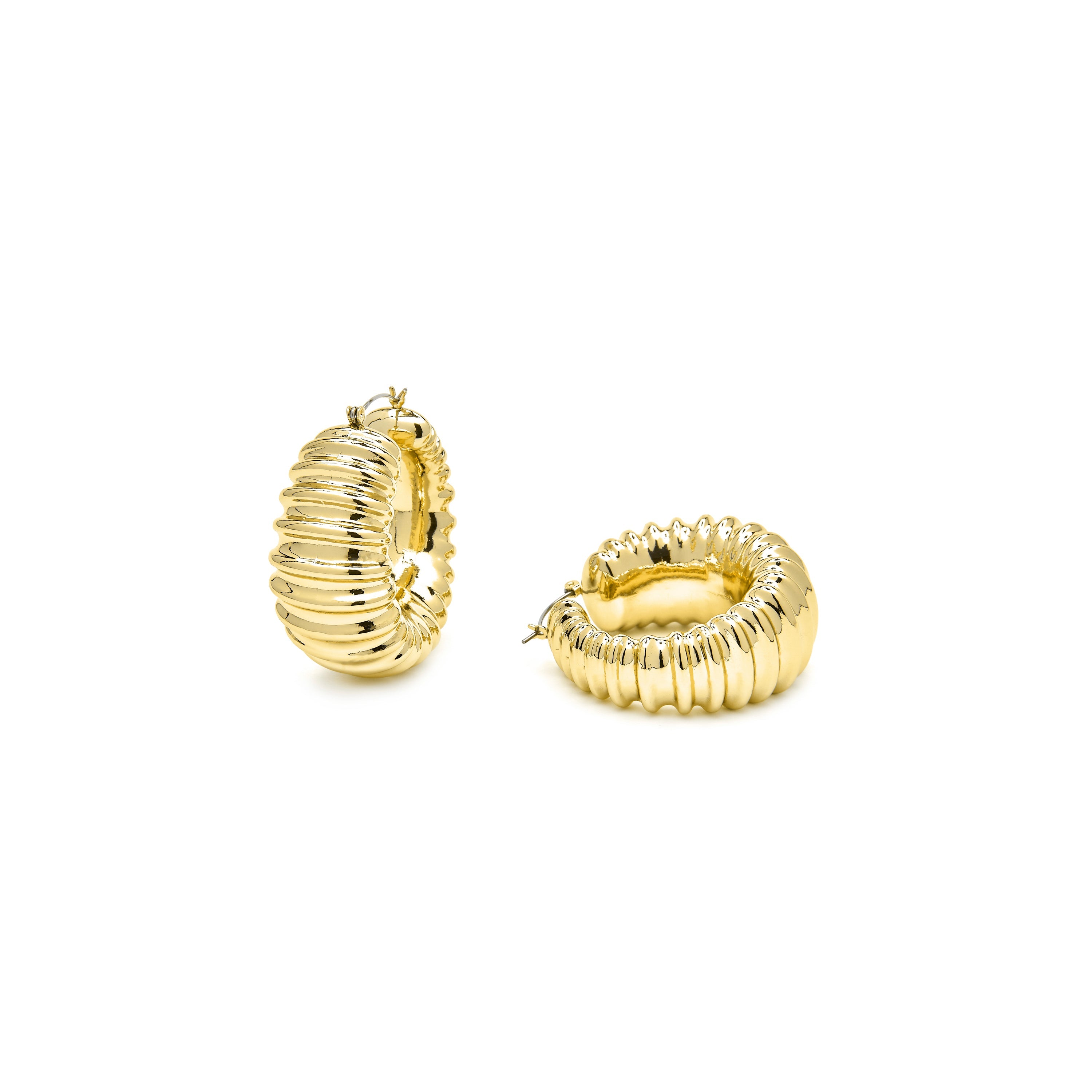18k yellow gold finish earrings - Muewa