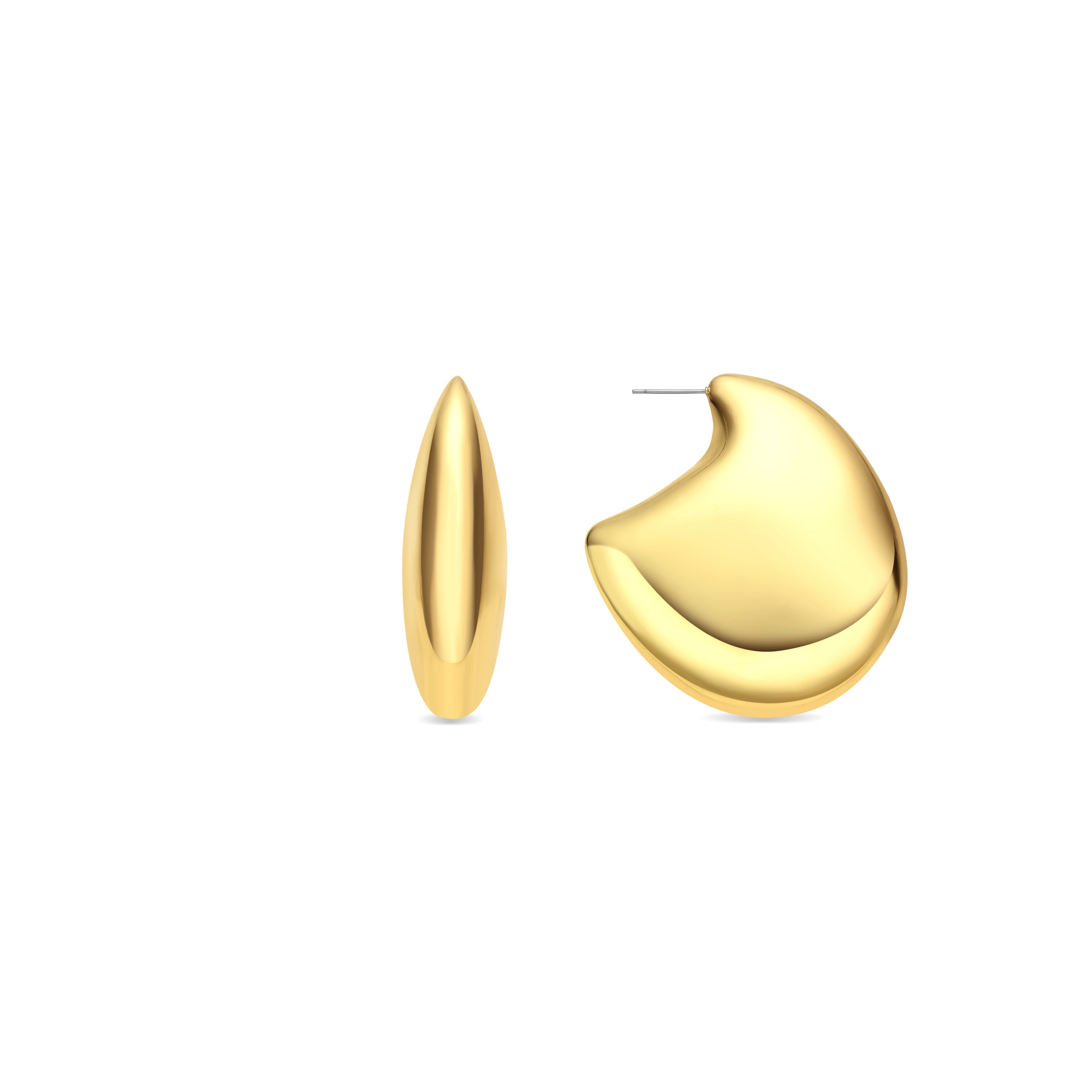 Brincos com acabamento em ouro amarelo 18k - Ziban