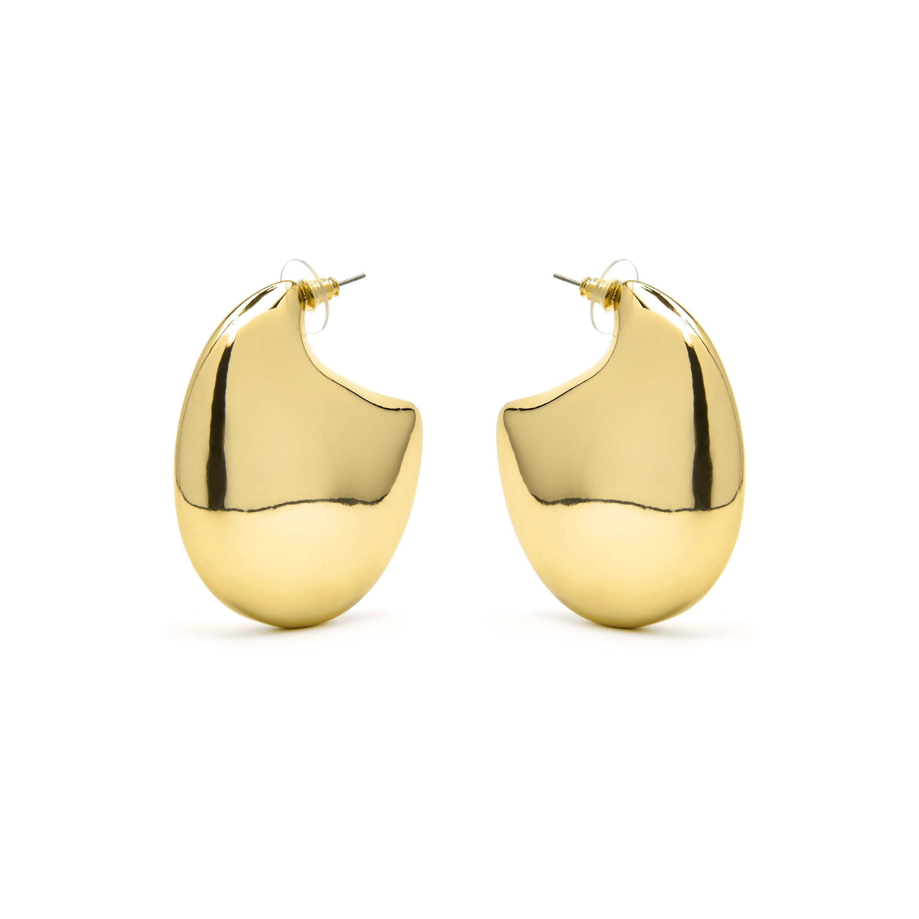 Brincos com acabamento em ouro amarelo 18k - Ziban