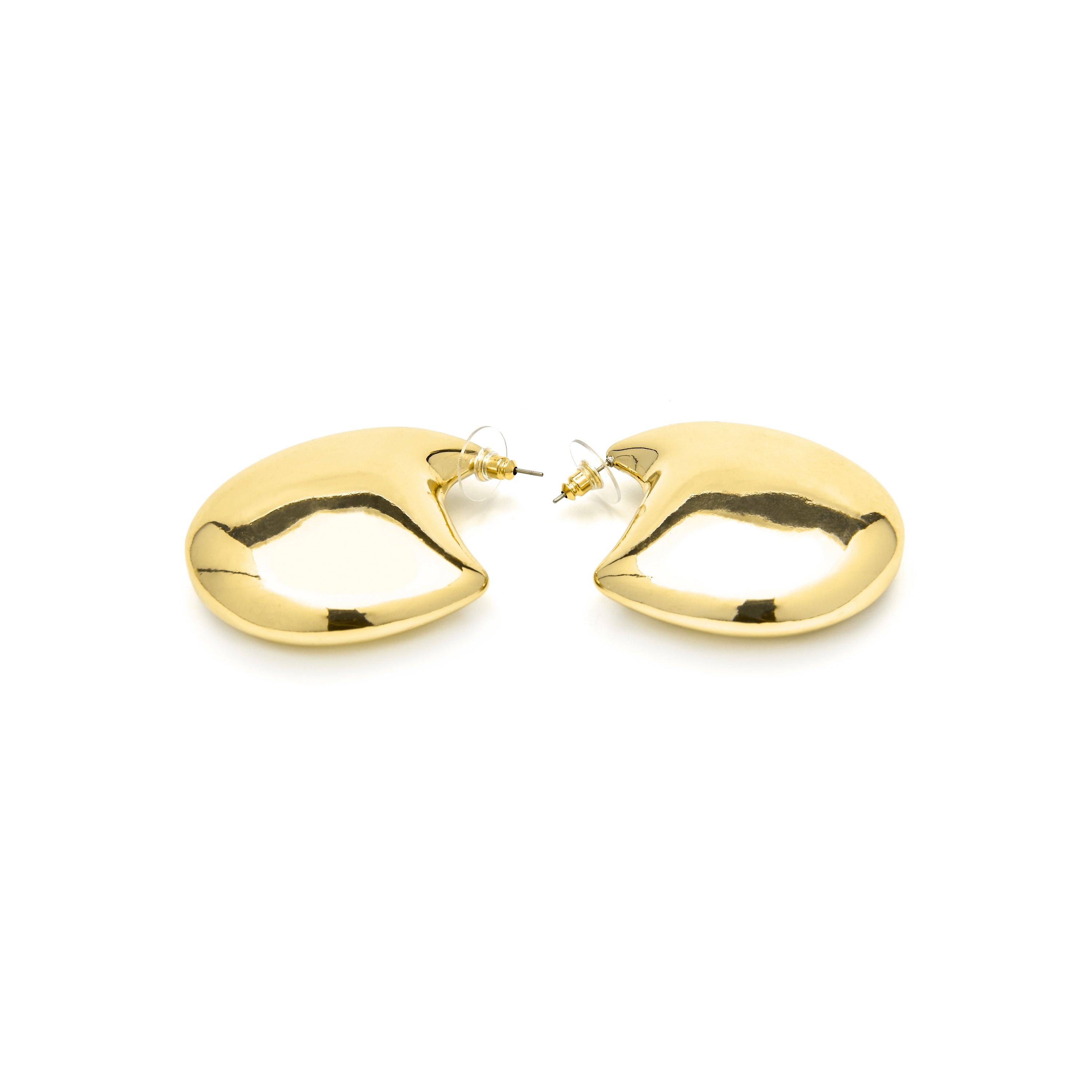 Brincos com acabamento em ouro amarelo 18k - Ziban