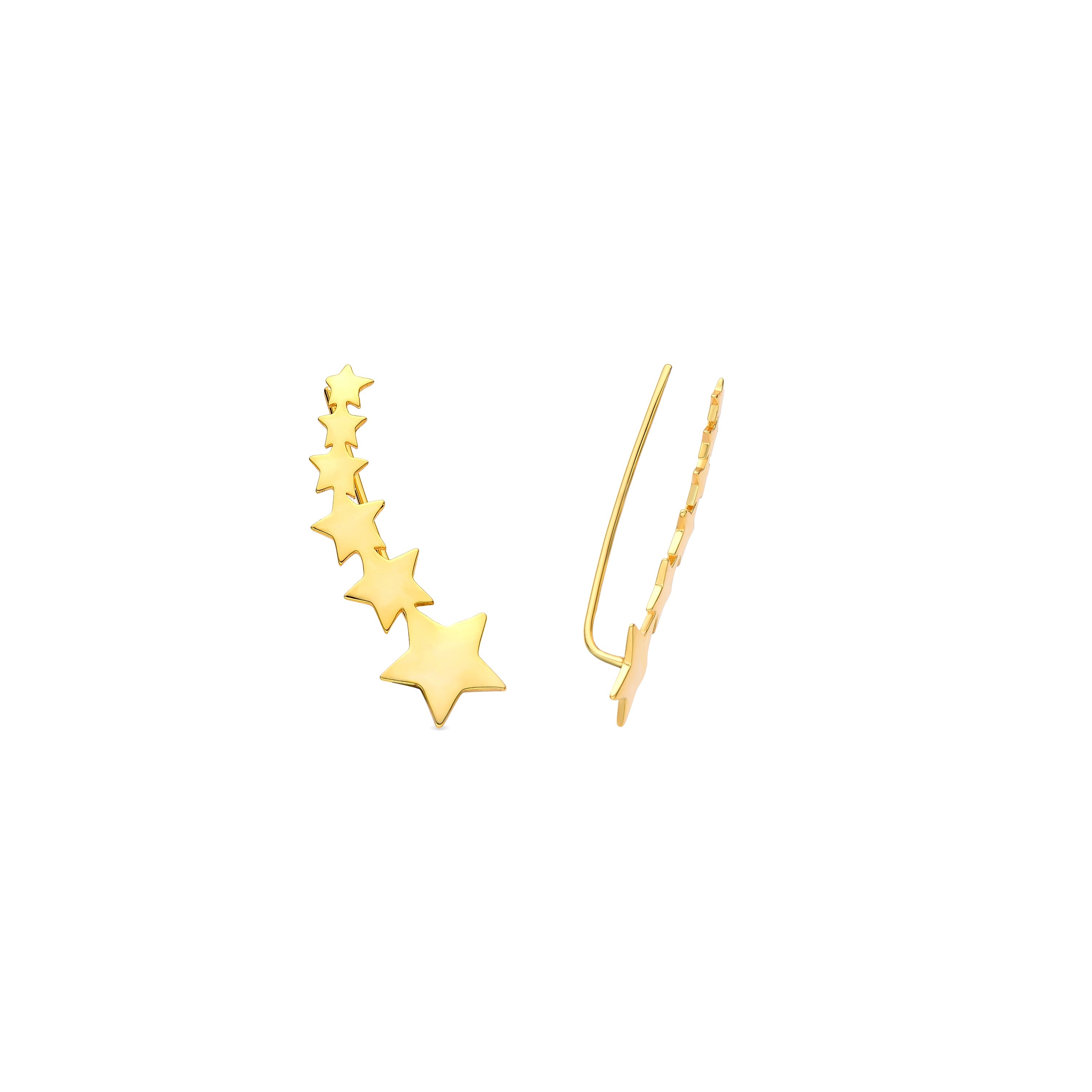 18K yellow gold-finished earrings - Gatra