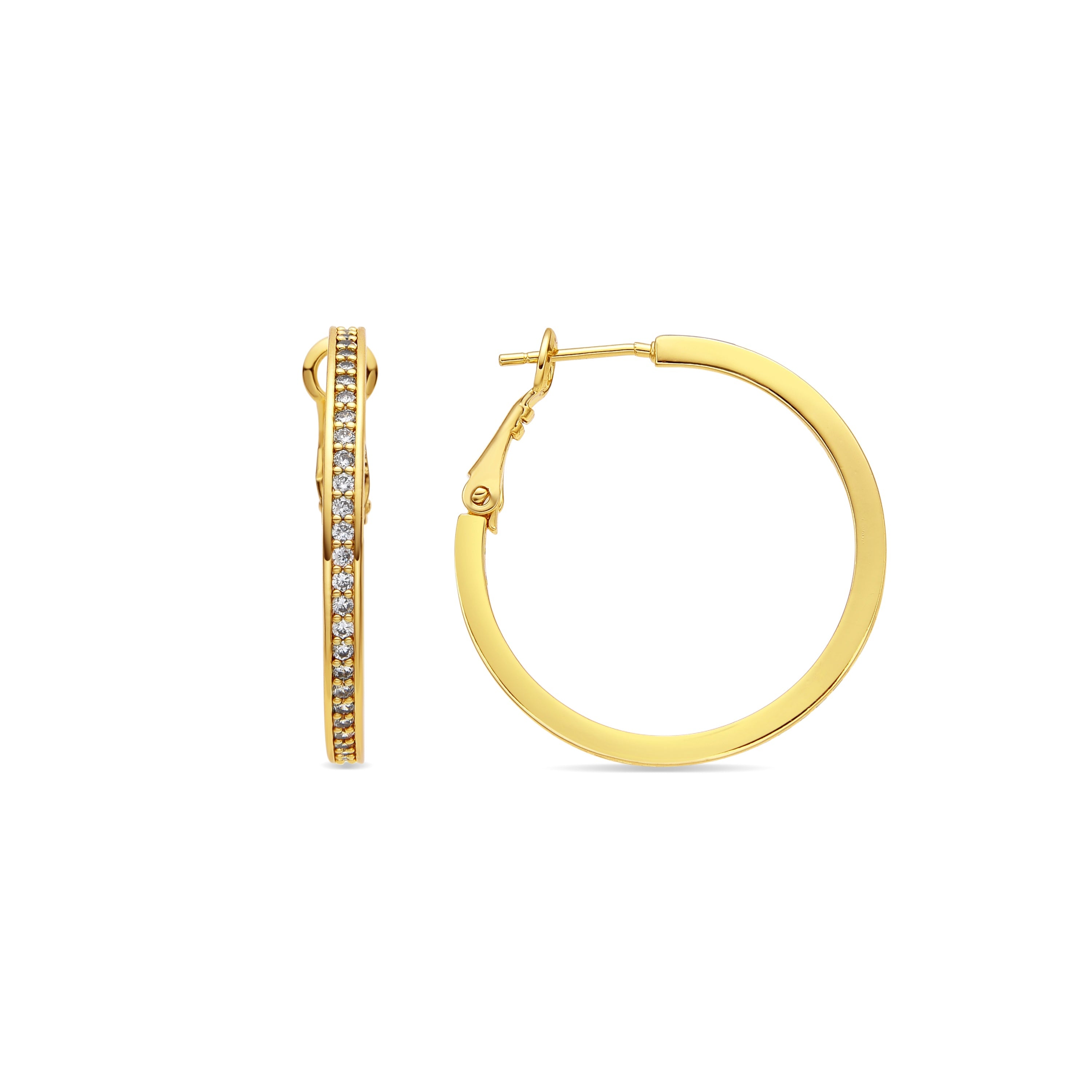 18k gold-plated Brilliant Zirconia Earrings - Budix