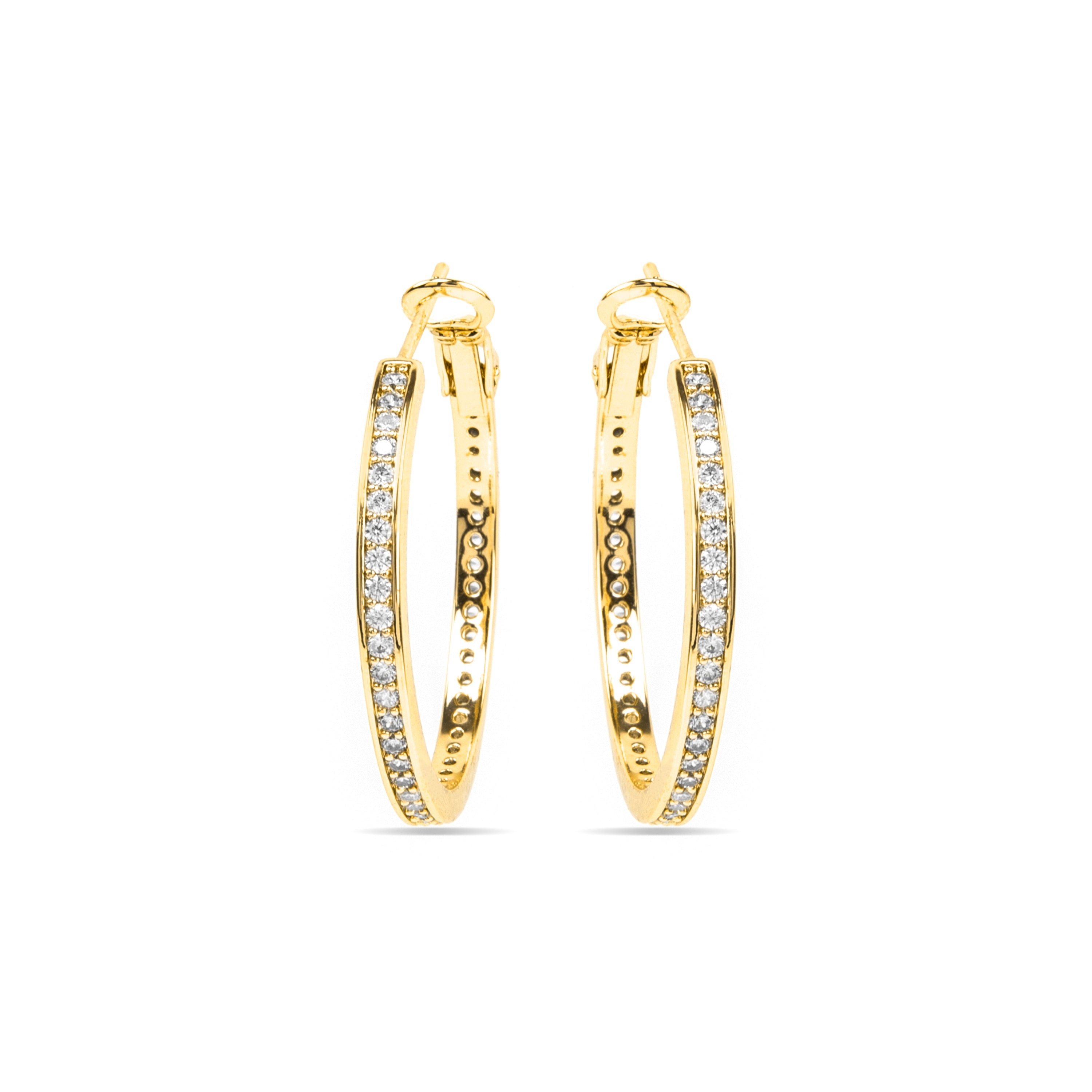 18k gold-plated Brilliant Zirconia Earrings - Budix