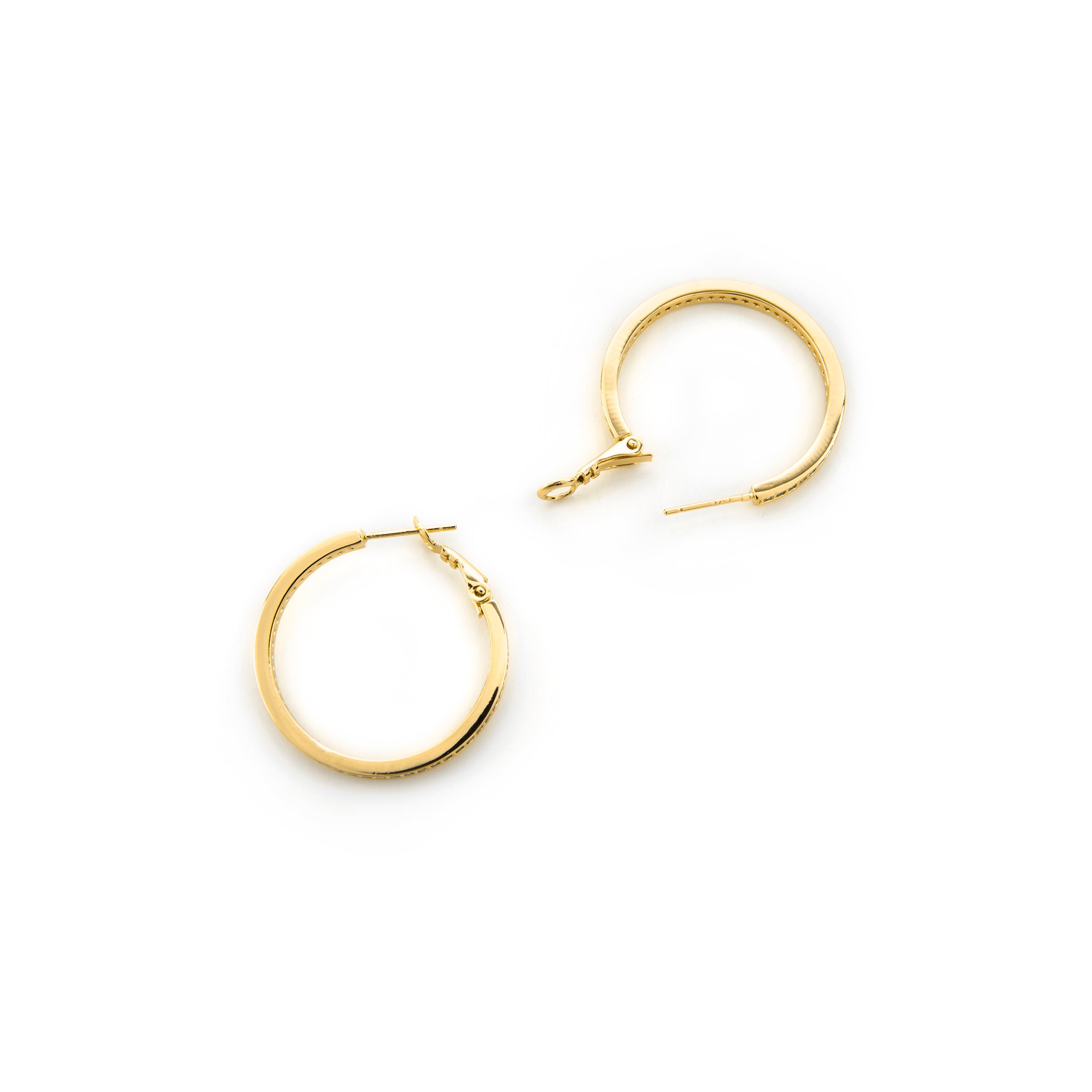 18k gold-plated Brilliant Zirconia Earrings - Budix