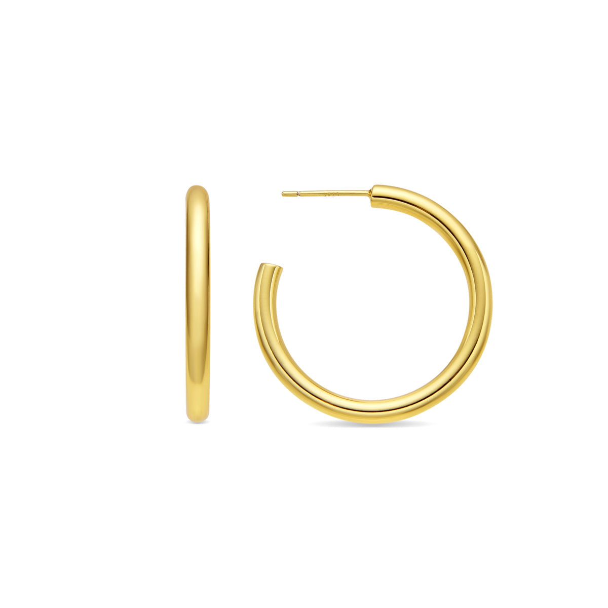 18k gold-finished earrings - Hudak