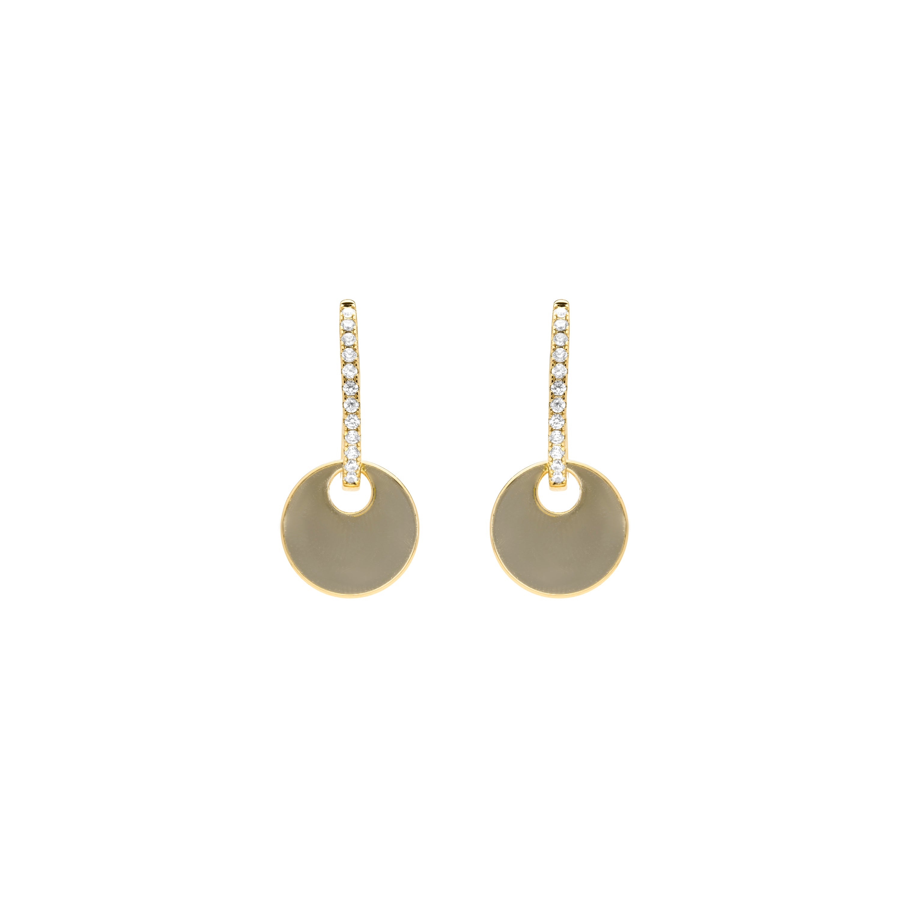 18k yellow gold finish earrings - Sarif