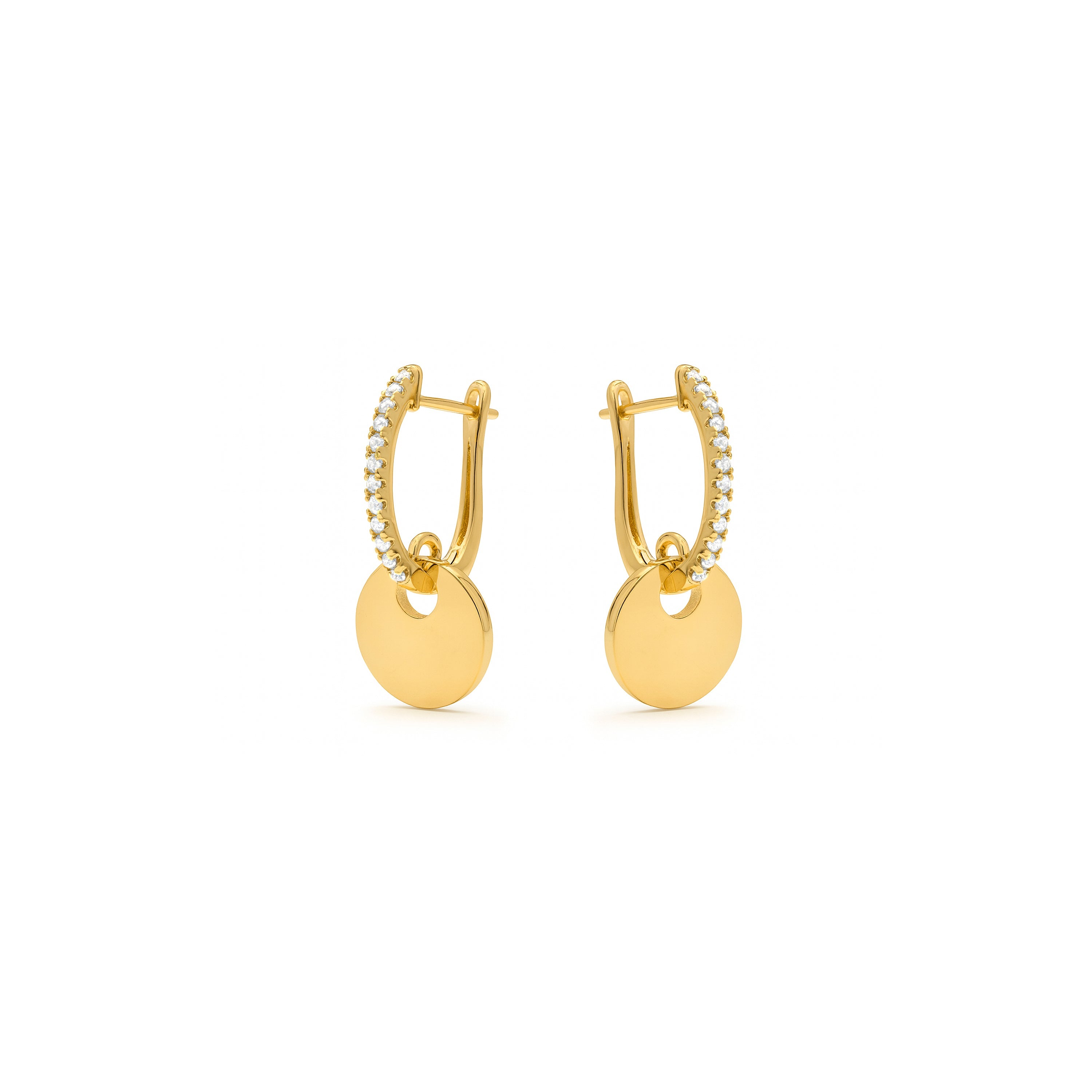 Pendientes acabado en oro amarillo 18k - Sarif