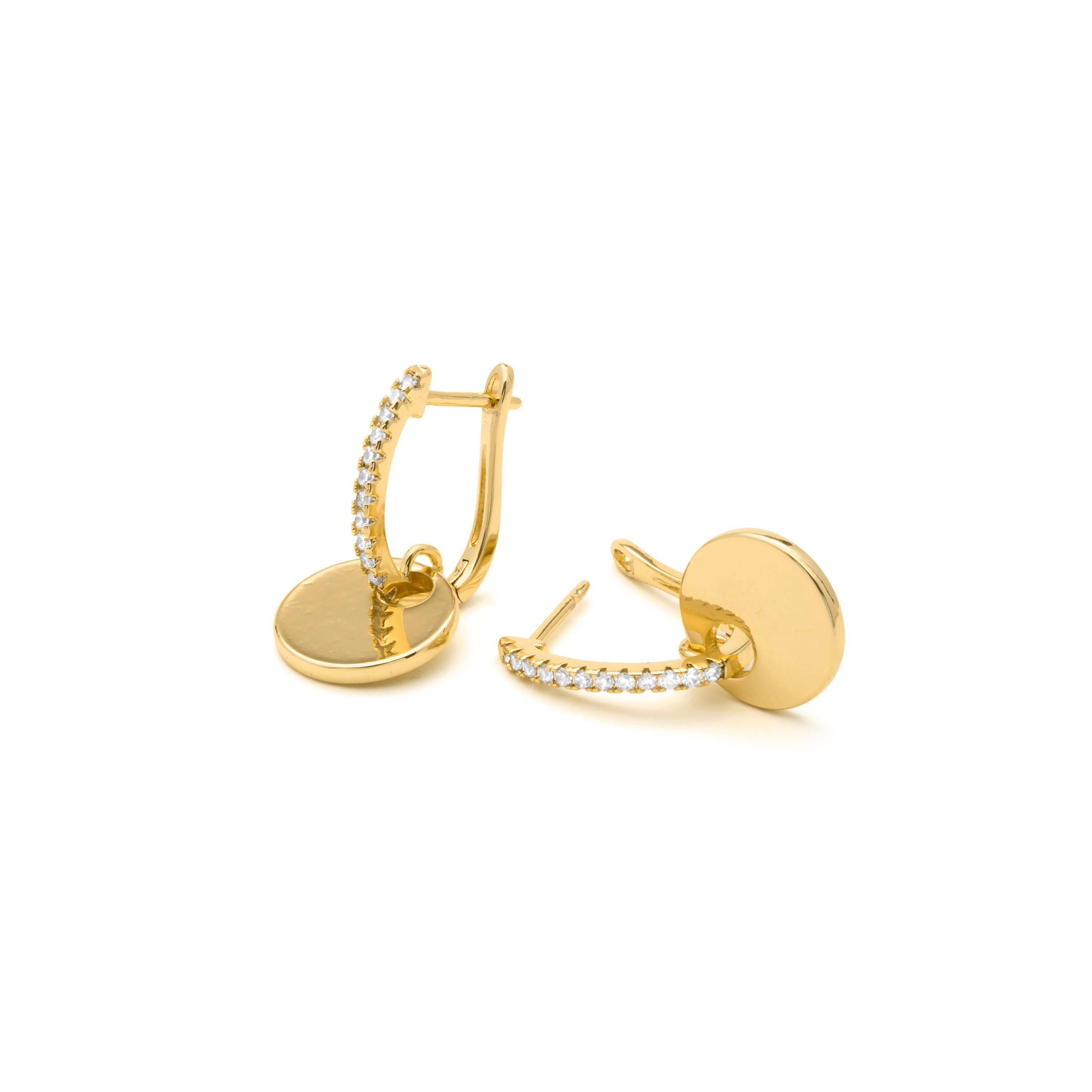 Pendientes acabado en oro amarillo 18k - Sarif