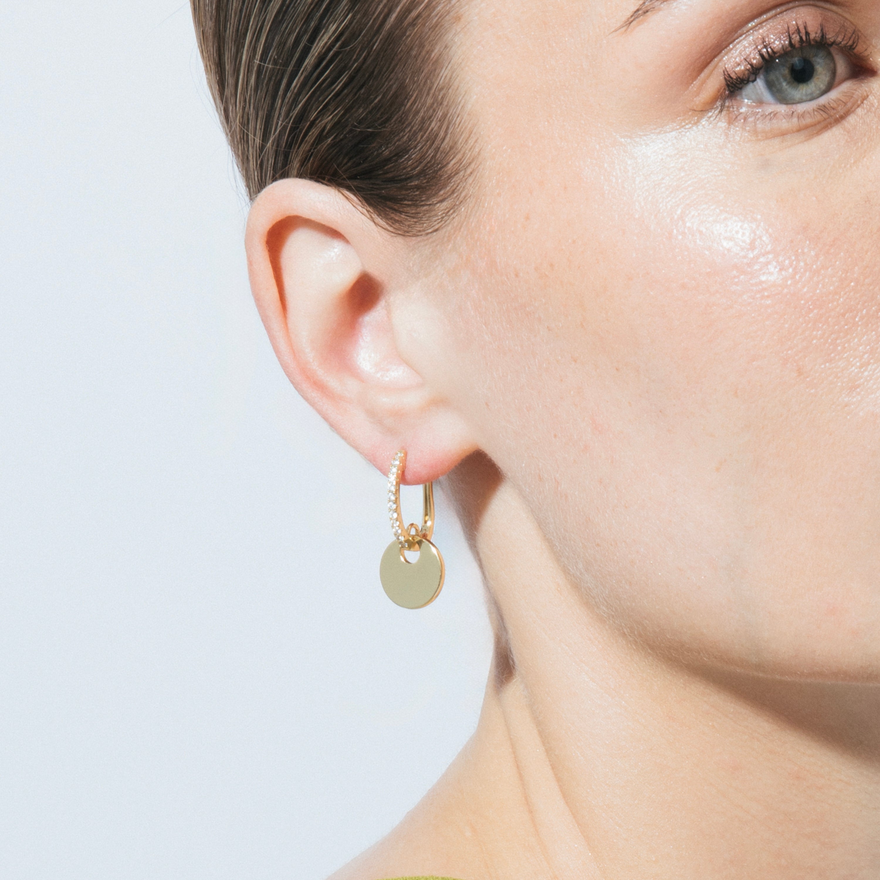 Pendientes acabado en oro amarillo 18k - Sarif