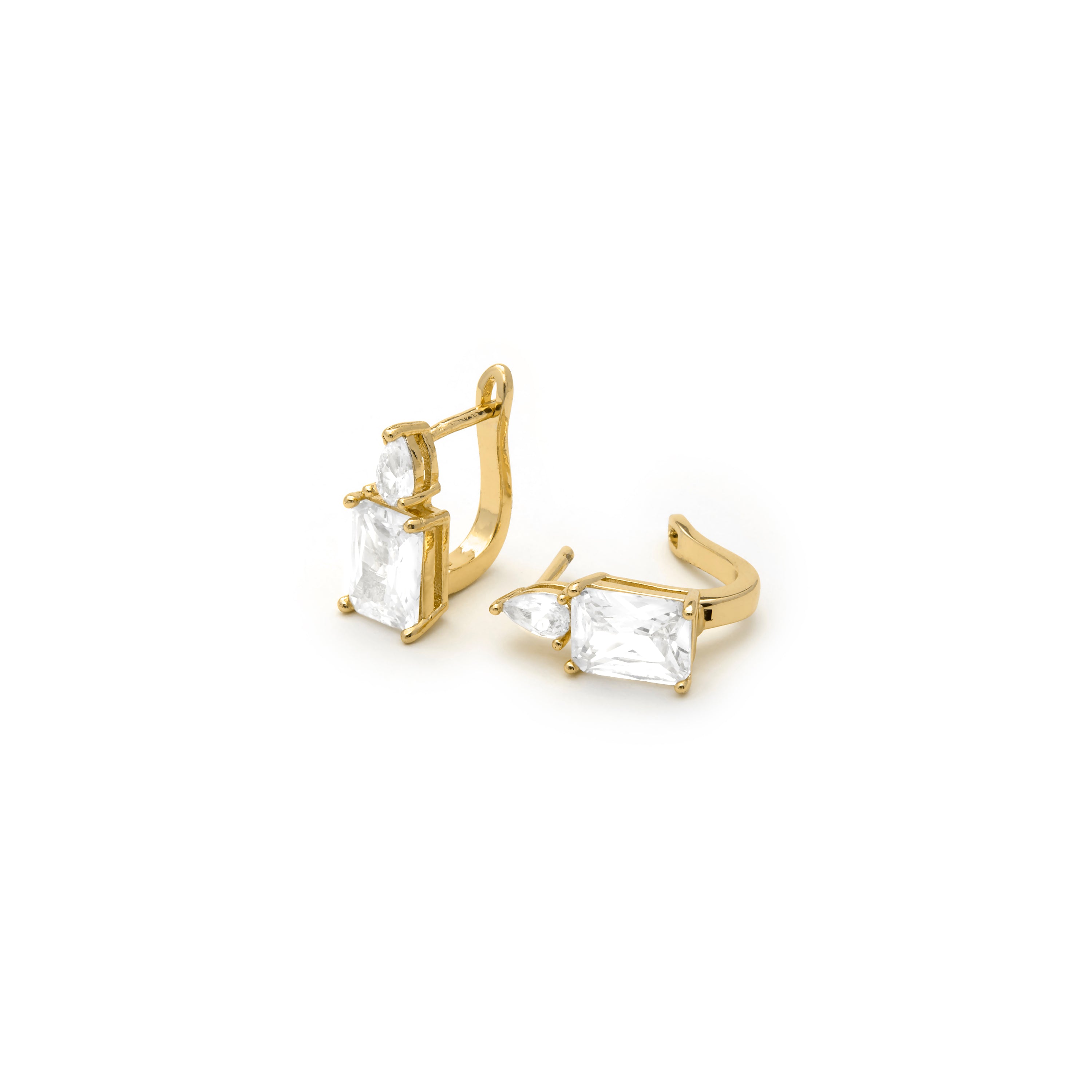 18k yellow gold finish earrings - Wenca