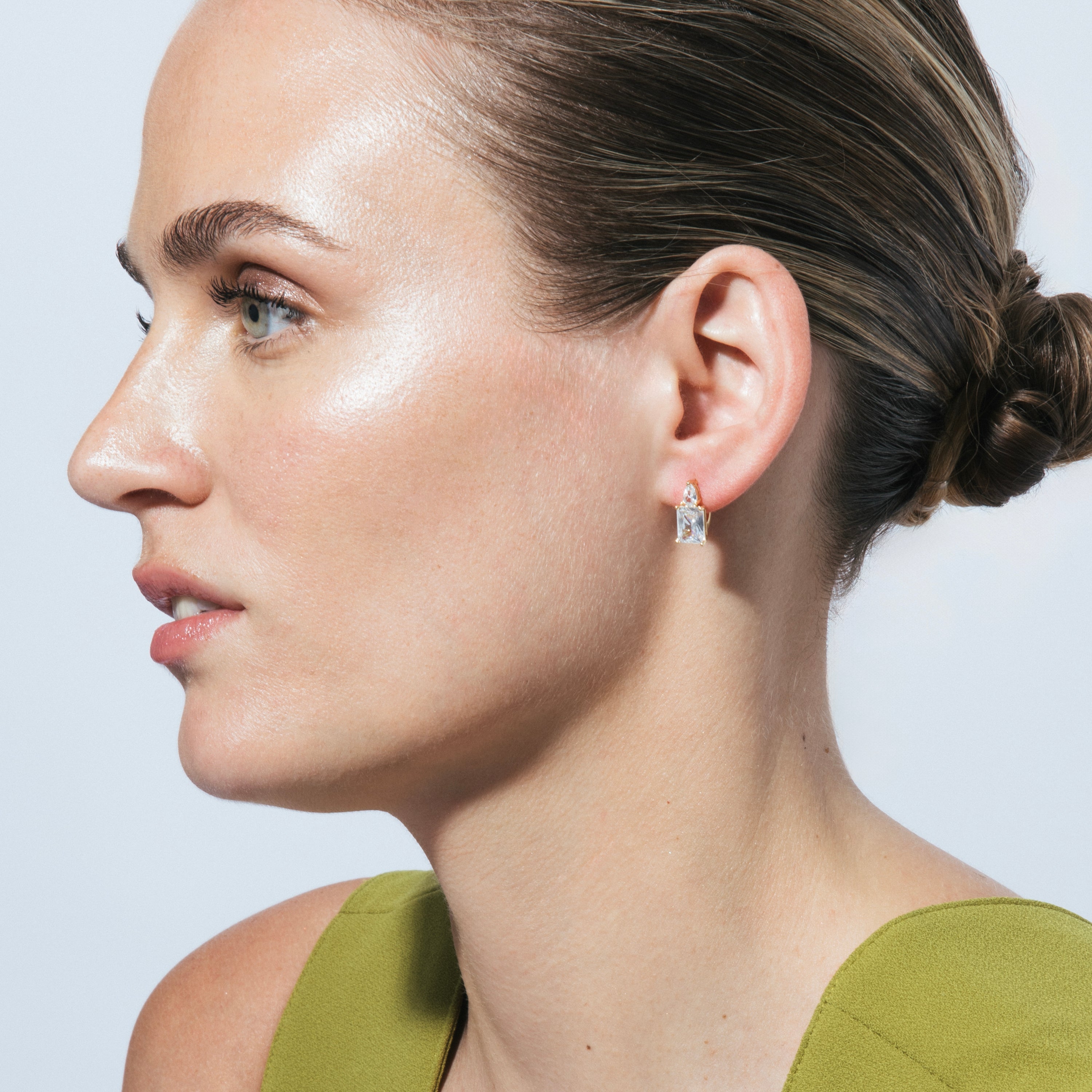 18k yellow gold finish earrings - Wenca