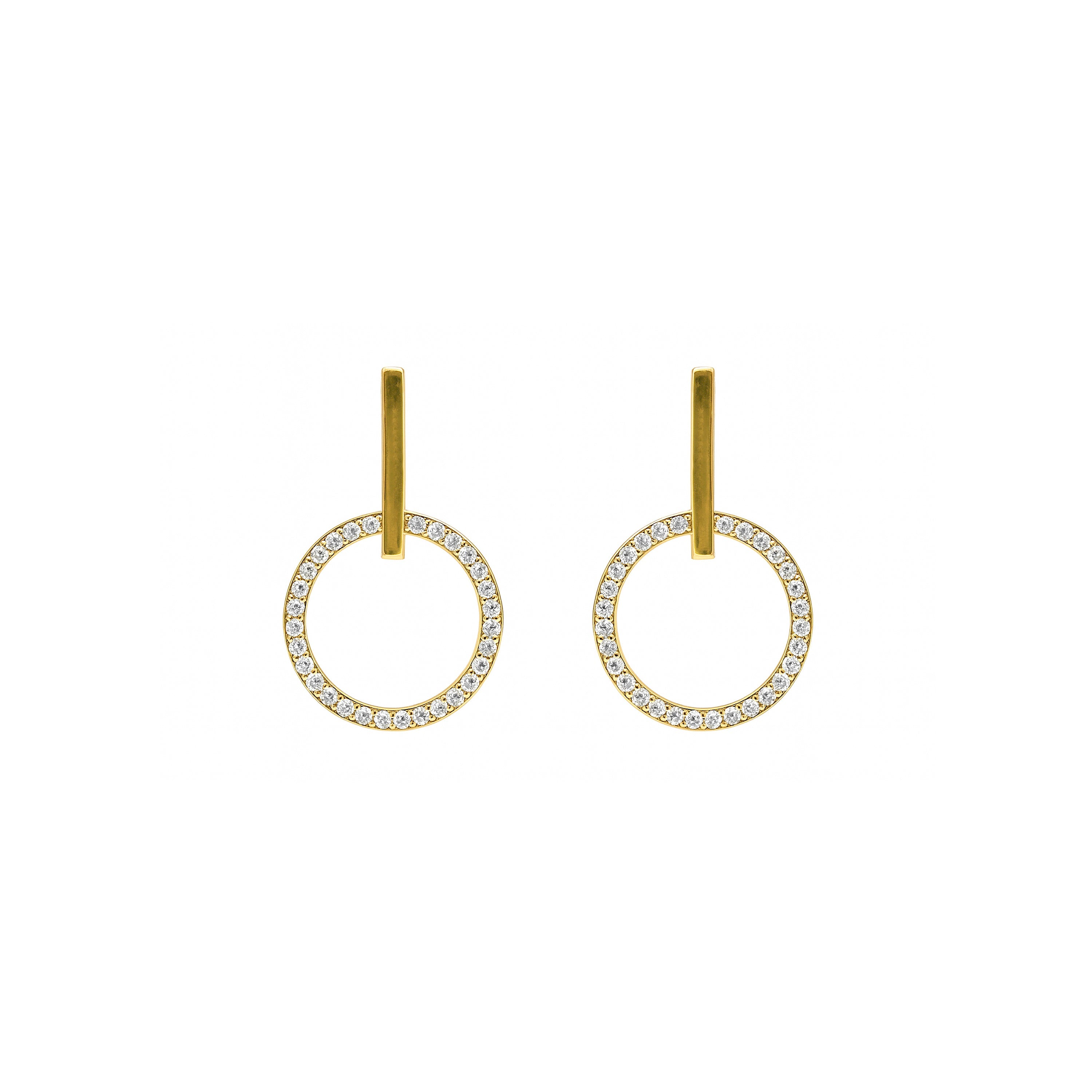 18k Yellow gold-plated earrings - Lally