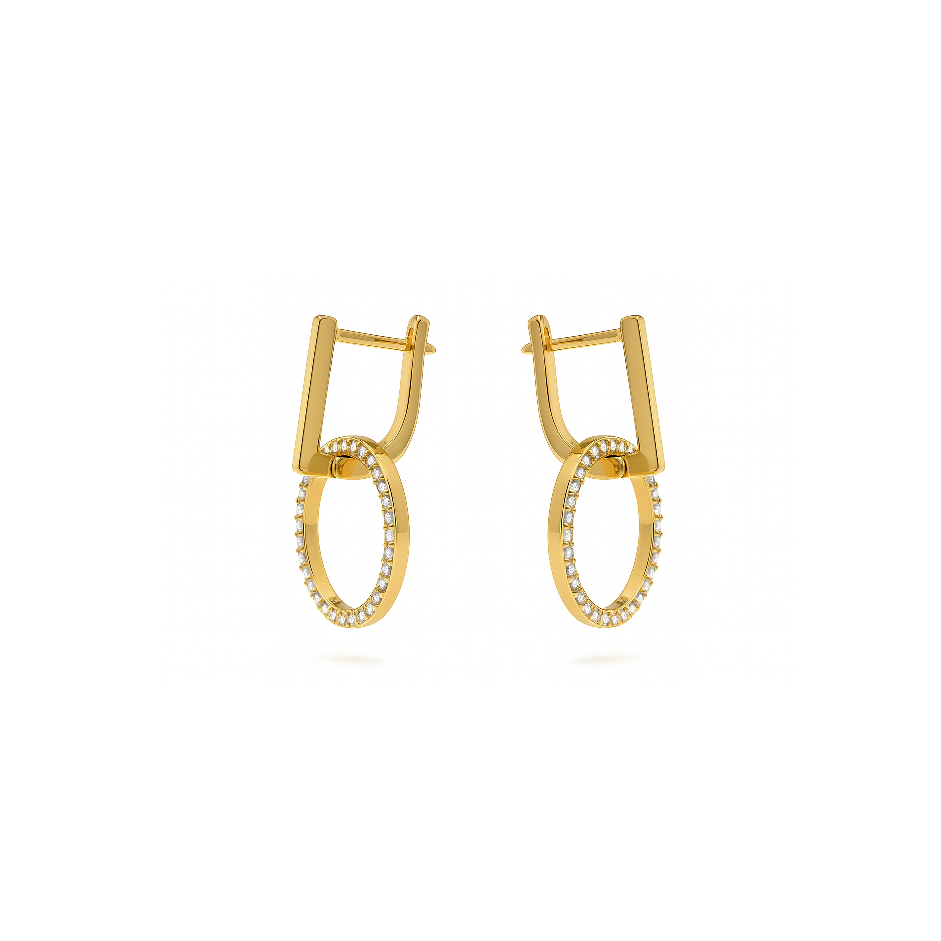 Pendientes acabado en oro amarillo 18k - Lally