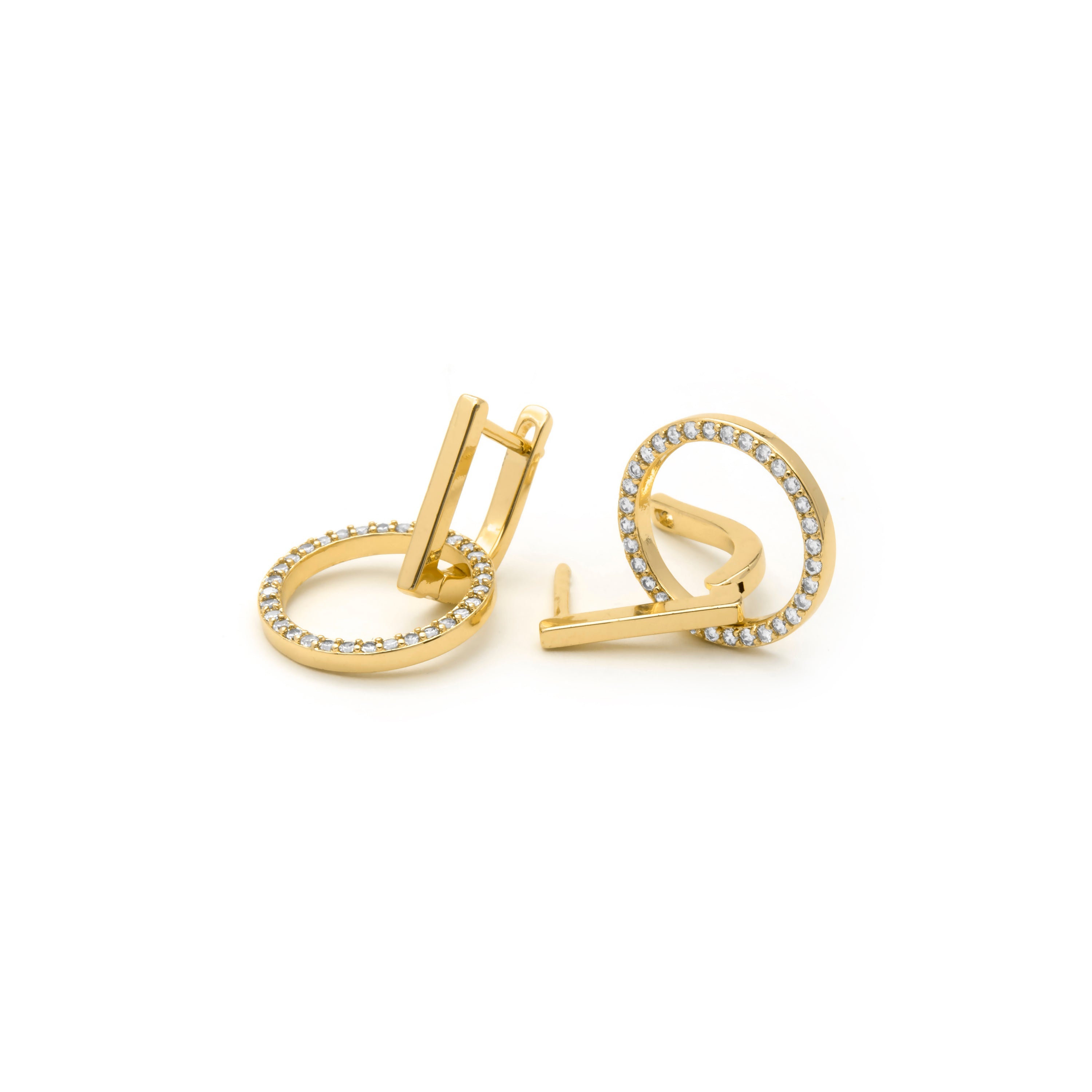 Pendientes acabado en oro amarillo 18k - Lally