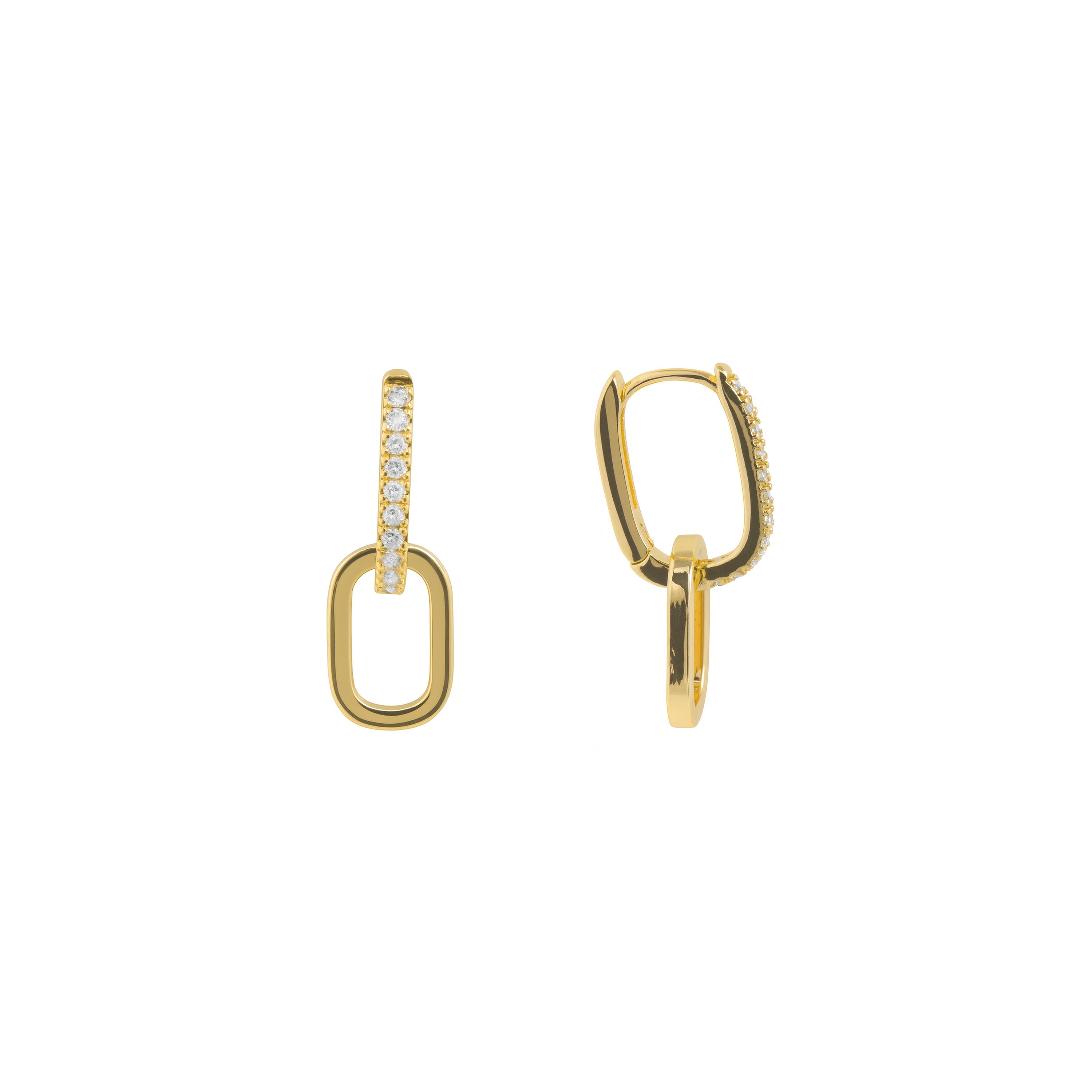 18k Yellow Gold Plated Earrings - Thuja