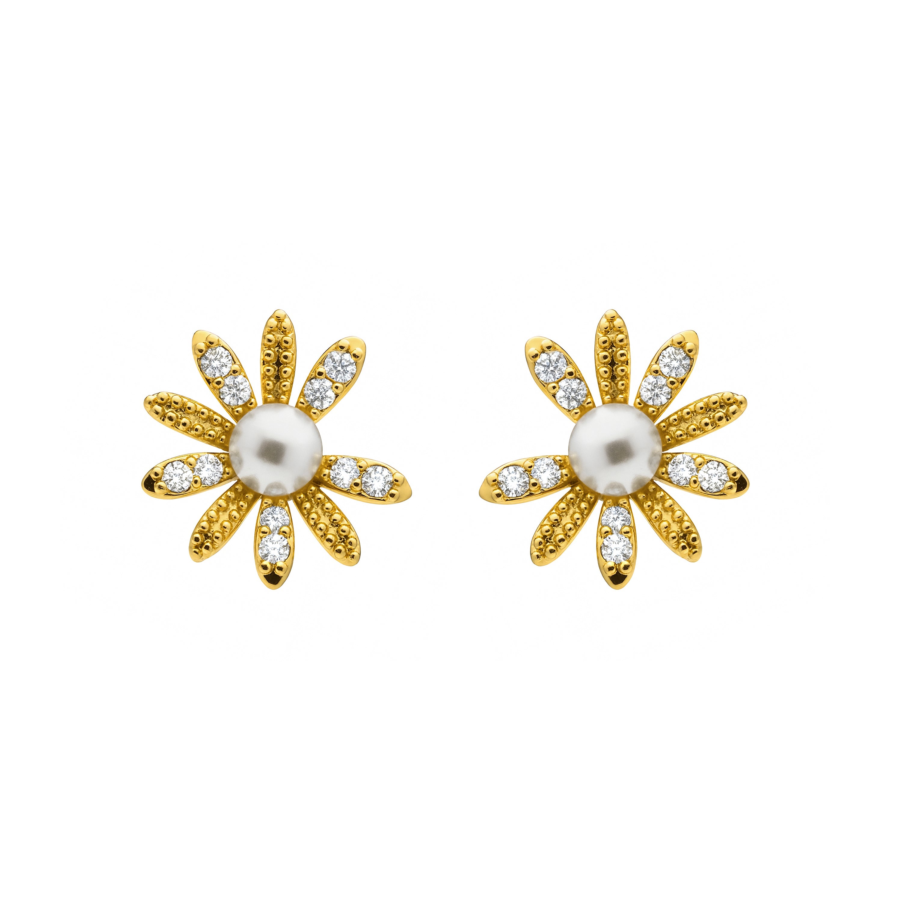 18k yellow gold finish earrings - Tynta