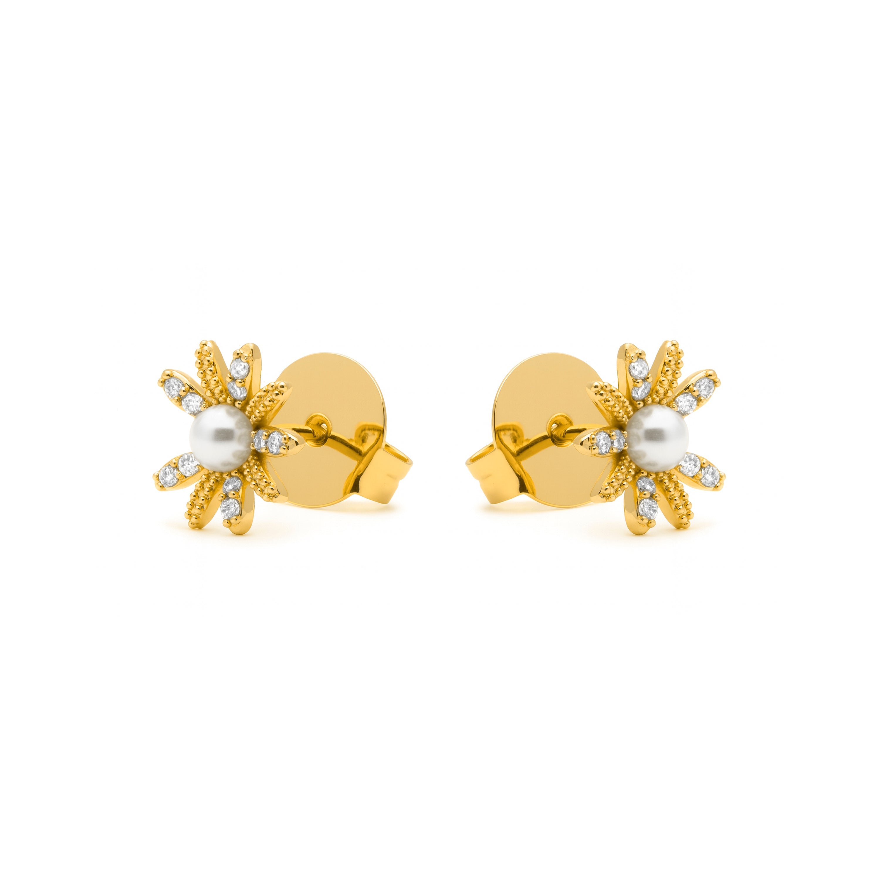 18k yellow gold finish earrings - Tynta