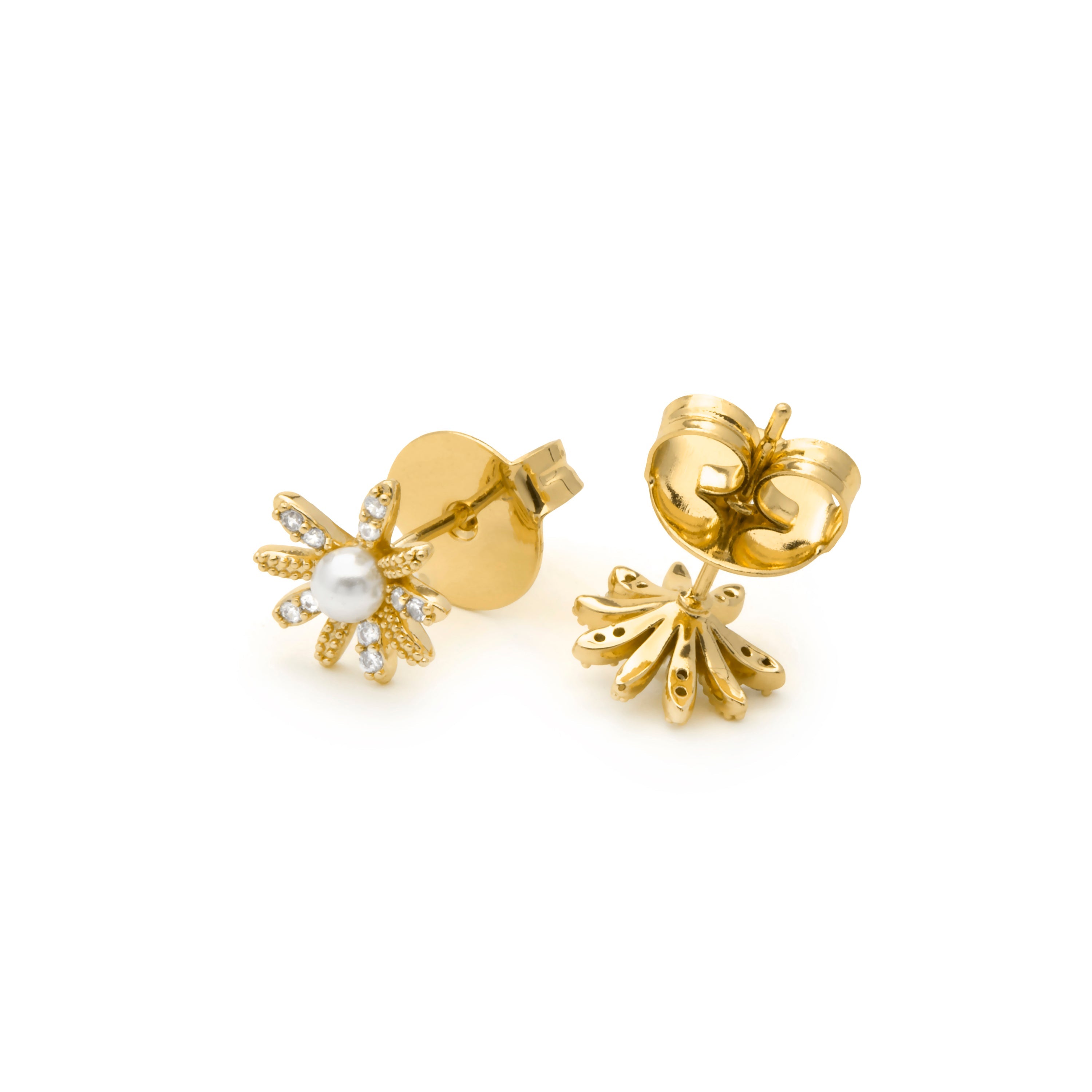 18k yellow gold finish earrings - Tynta