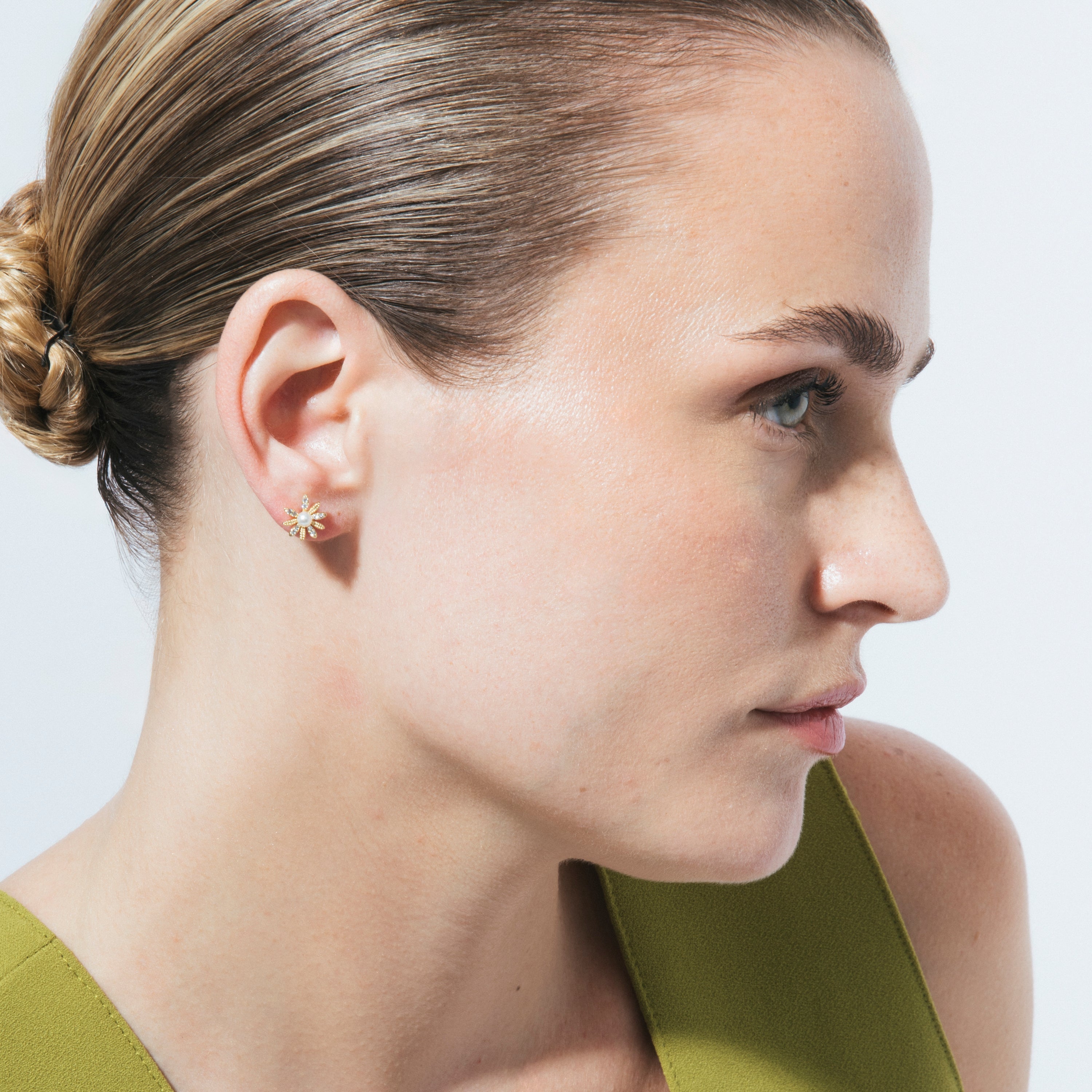 18k yellow gold finish earrings - Tynta