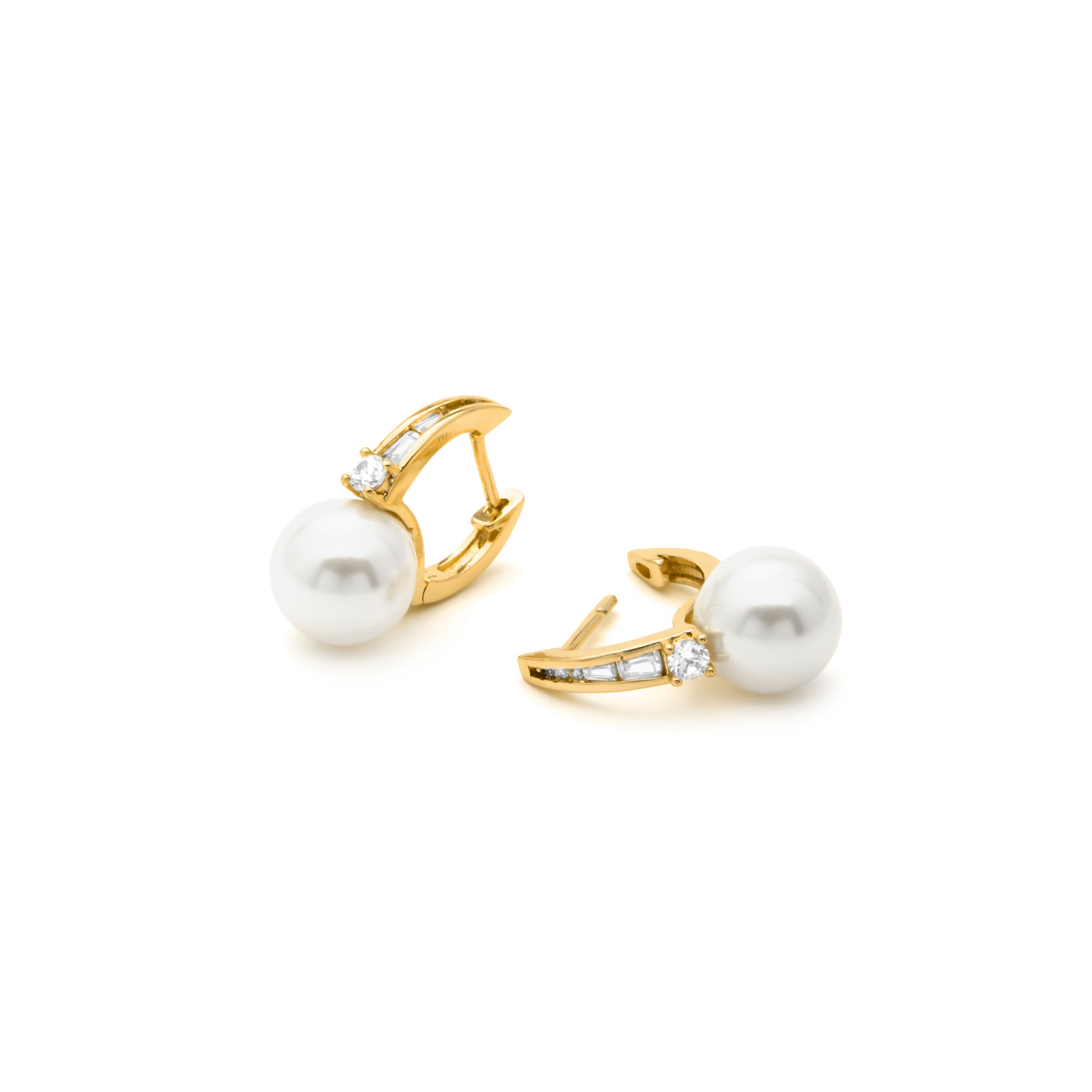 18k Yellow Gold-Plated Earrings - Esha